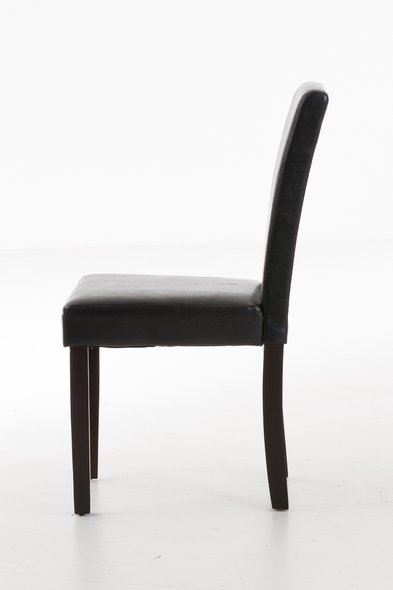 Chaise de salle à manger Ina similicuir avec pieds en Bois