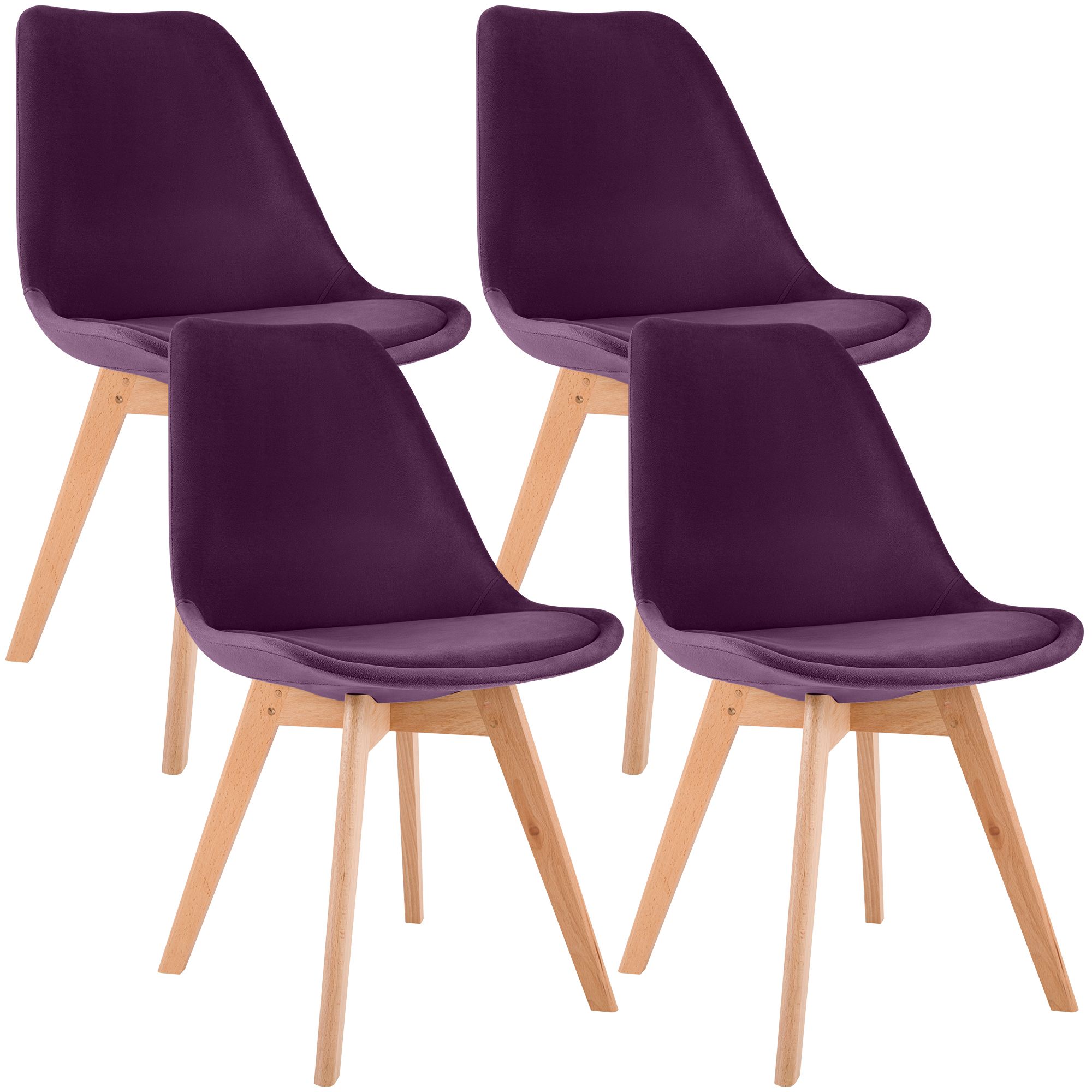 Lot de 4 chaises de salle a manger Linares