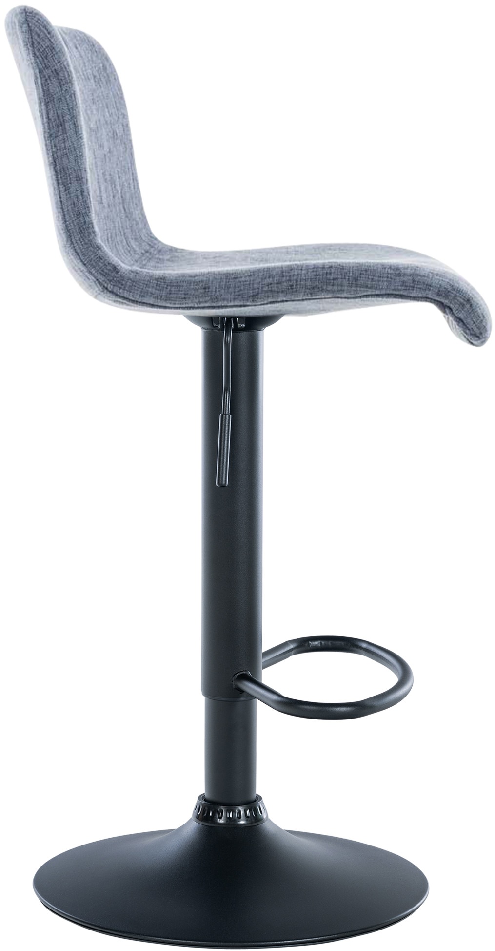 Tabouret de bar Hover Assise en Tissu Piètement Métal chromé