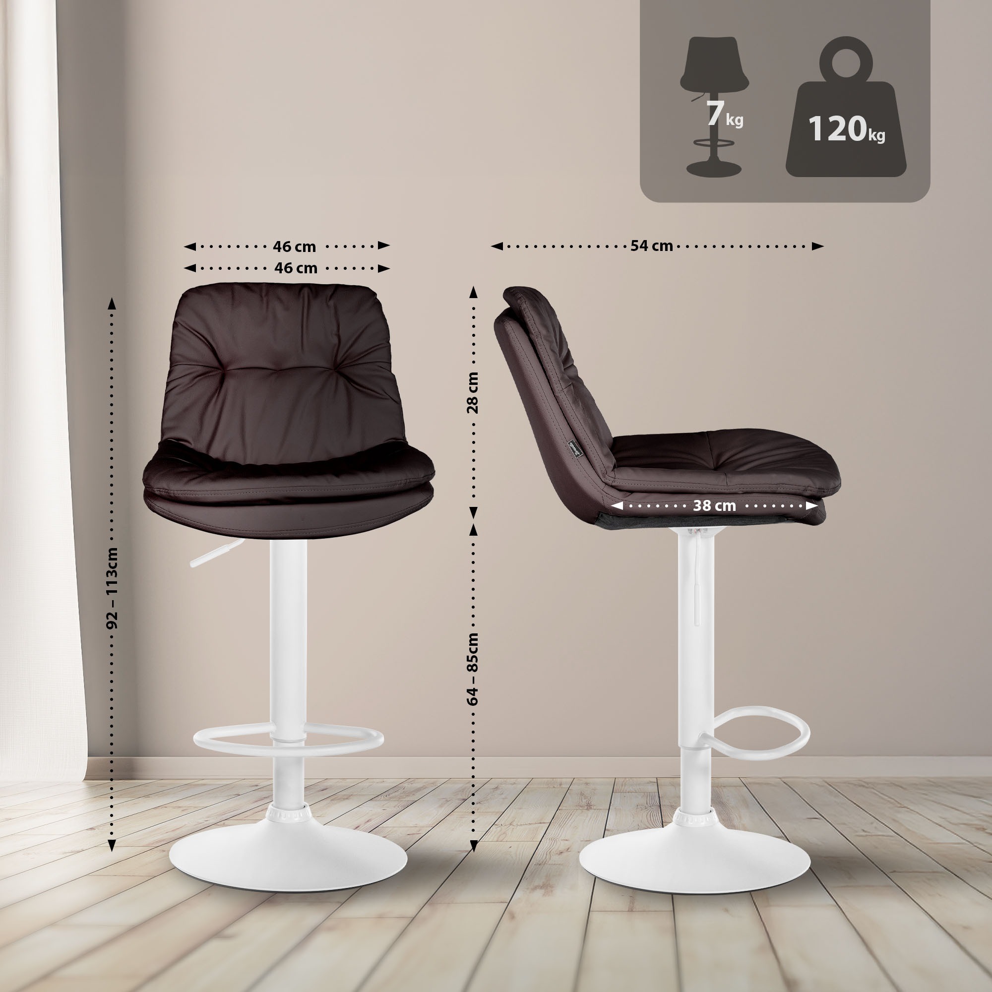 Tabouret de bar Laurel similicuir