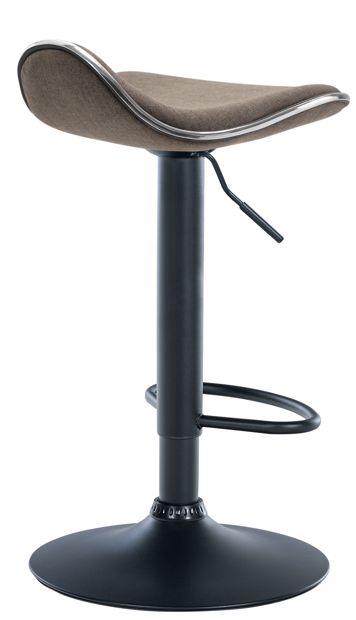 Tabouret de bar Shanghai tissu avec pied en métal