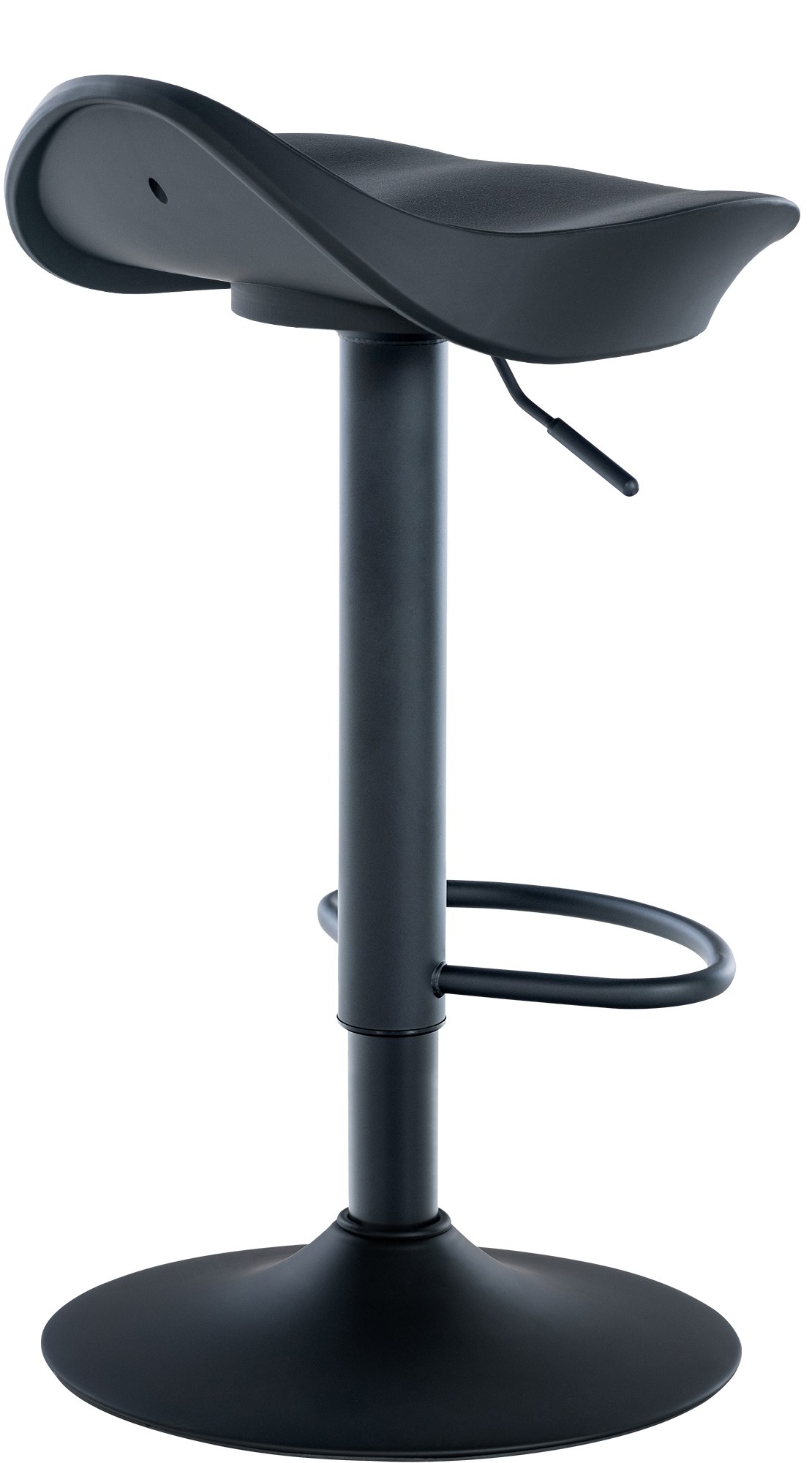 Tabouret de bar Alisson en similicuir avec pied trompette