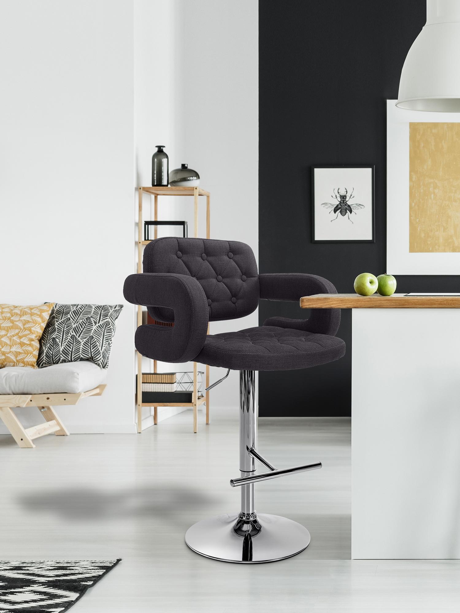 Lot de 2 tabourets de bar Dublin en tissu