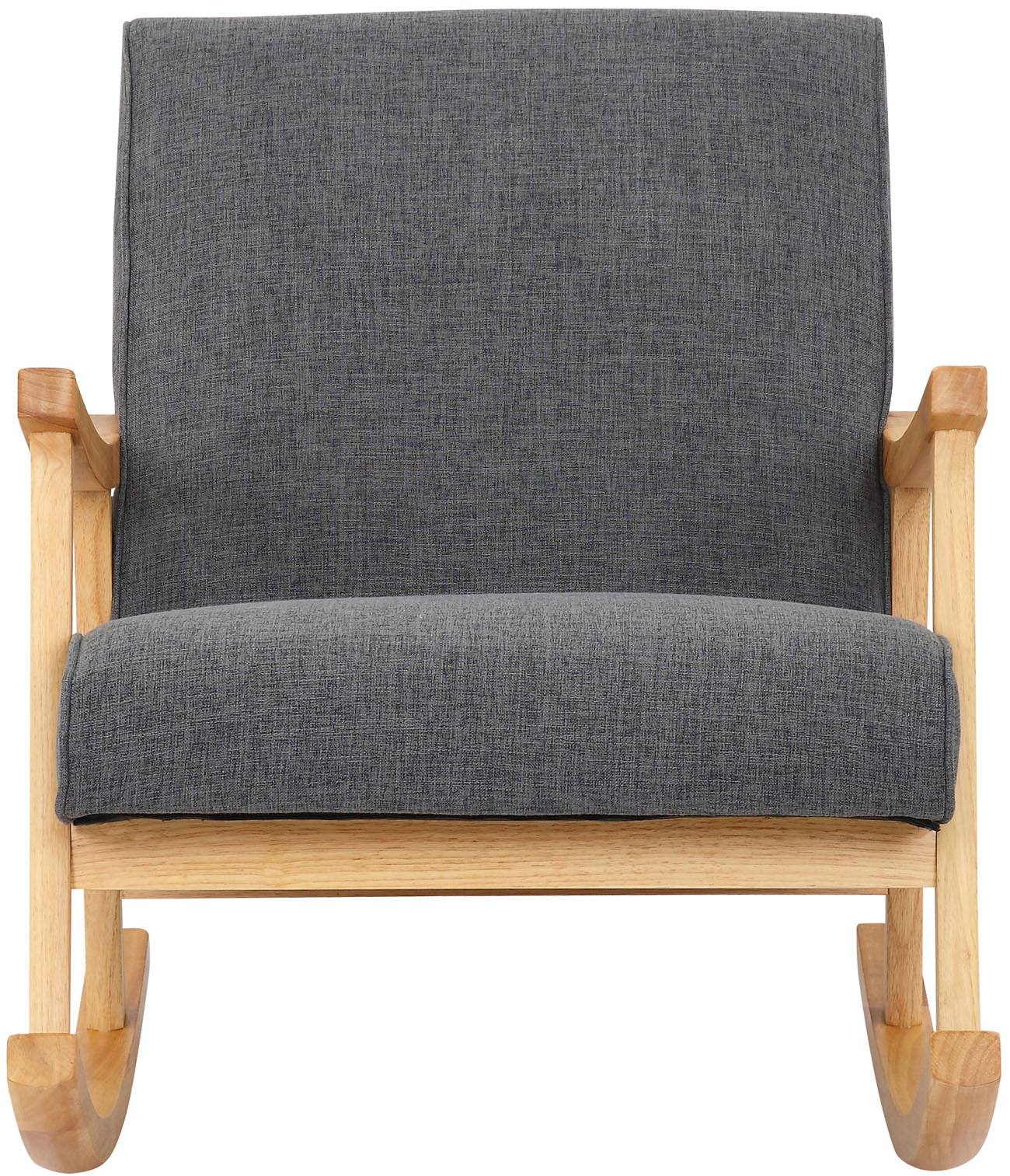 Chaise a bascule Morelia en tissu avec pieds nature