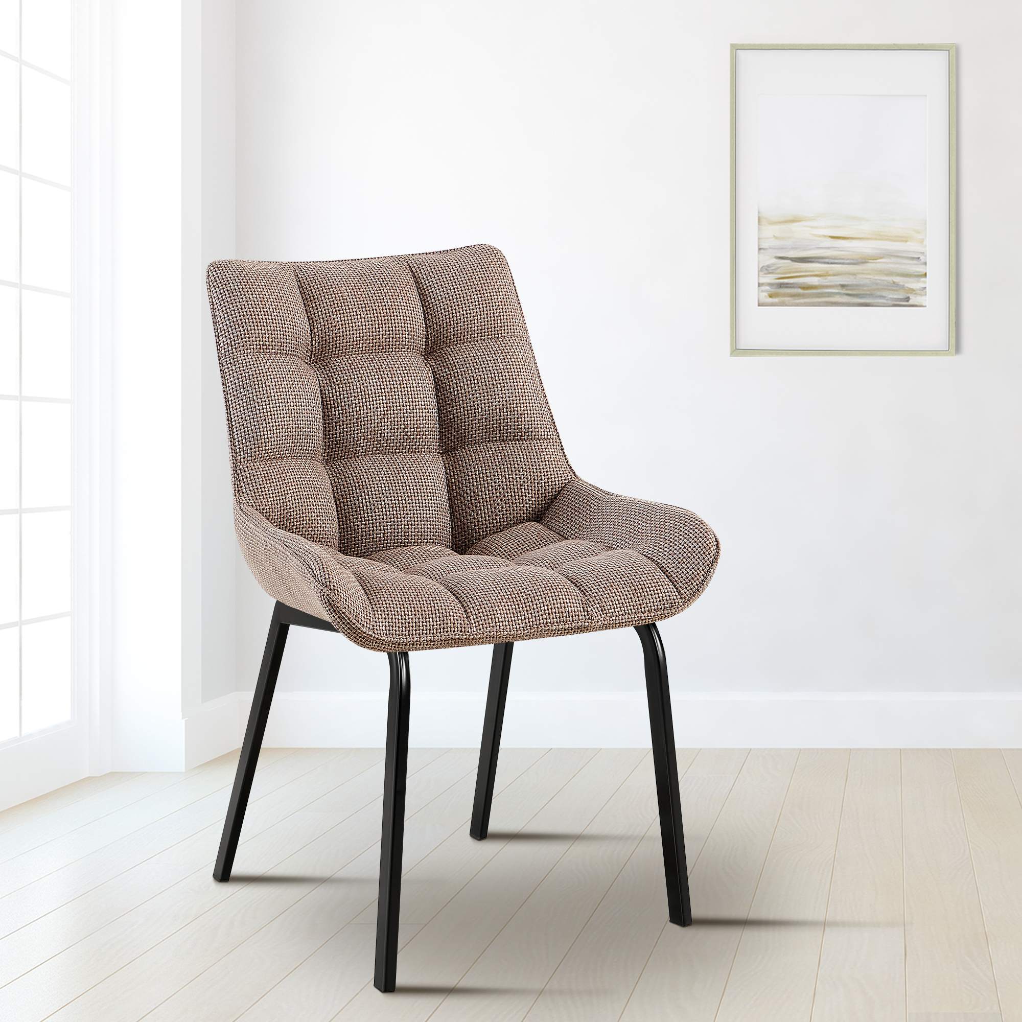 4 x Chaise Saranda en Tissu avec matellassage élégant