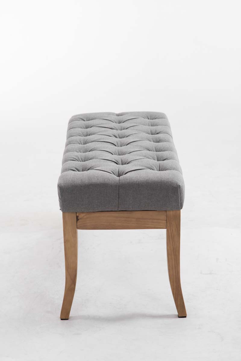 Banc Ramses tissu pieds antique clair