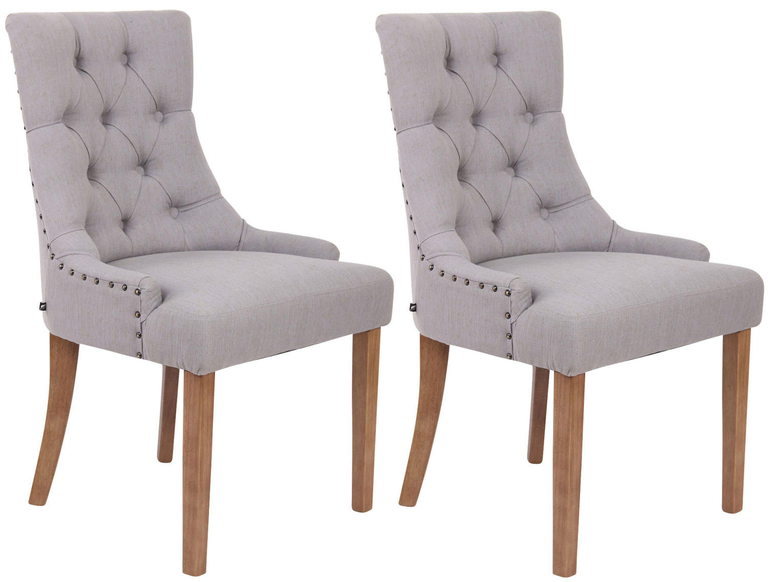 Lot de 2 chaises de salle à manger Aberdeen en tissu