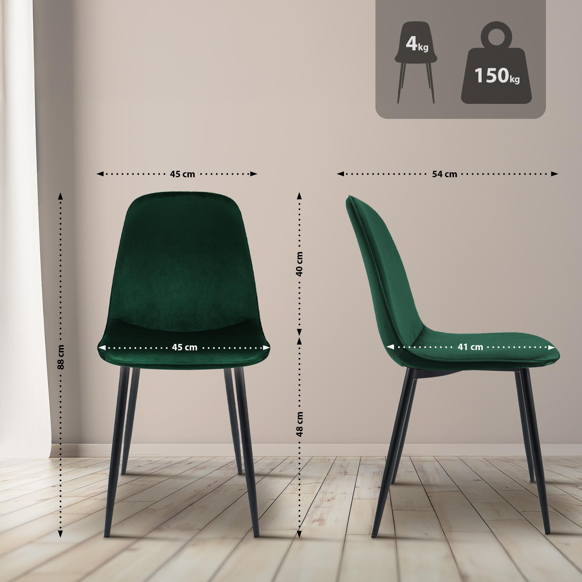 Lot de 2 chaises de salle à manger Maryam