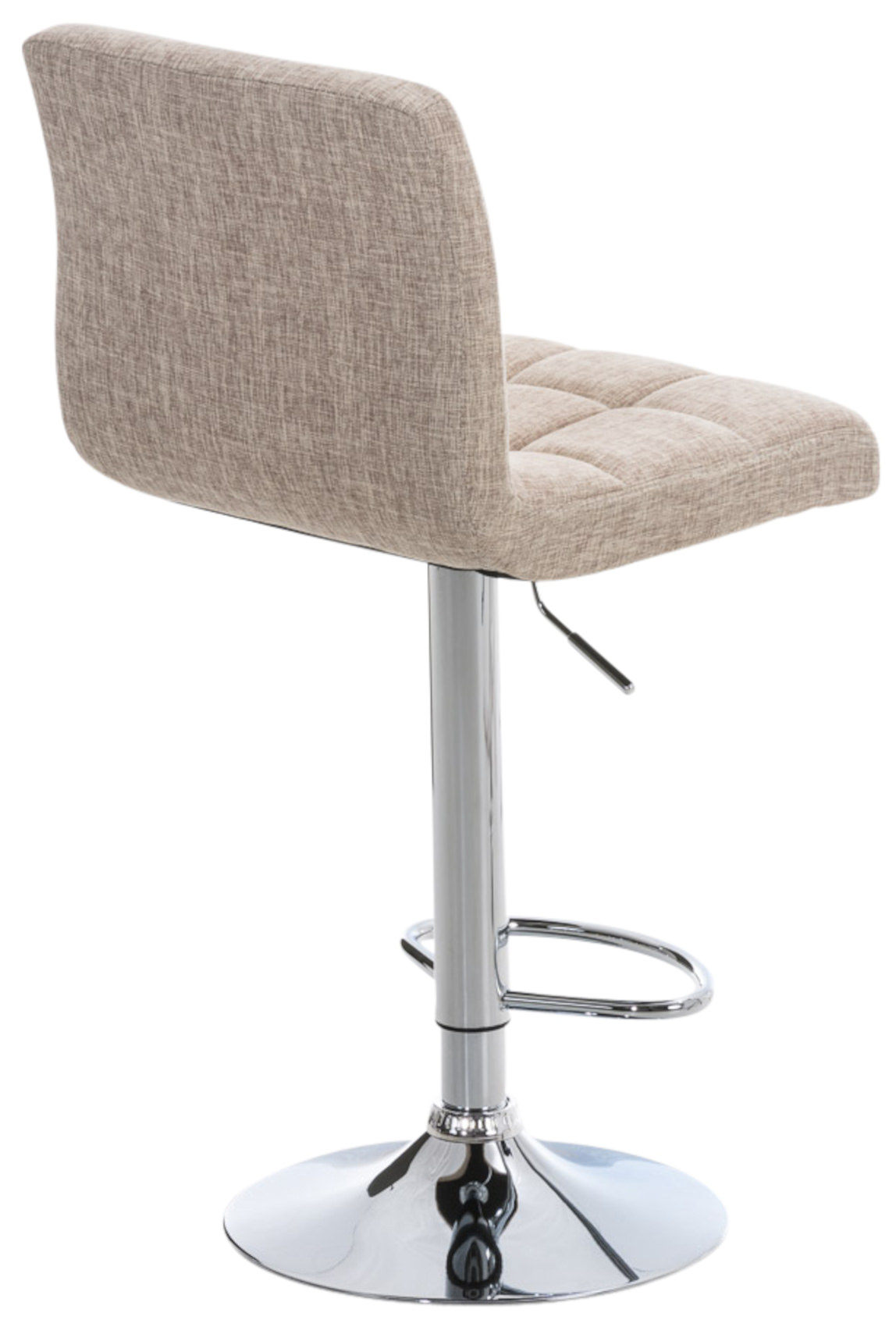 Lot de 2 Tabourets de bar Peru en Tissu Piètement Métal Pivotant et Ajustable