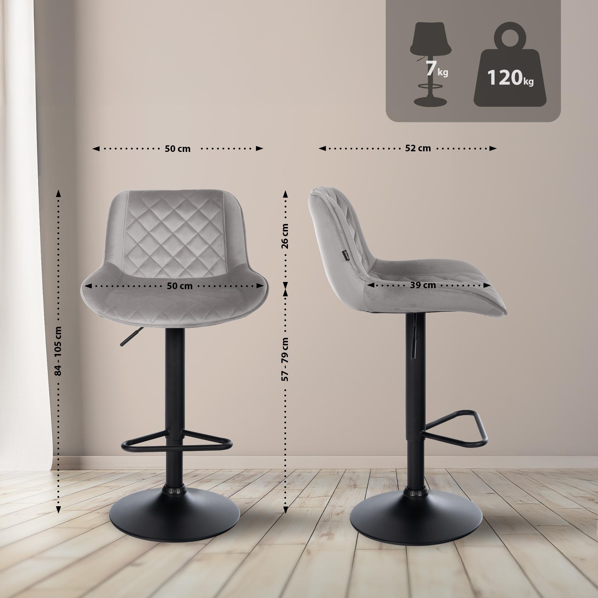 Lot de 2 tabourets de bar Kasson