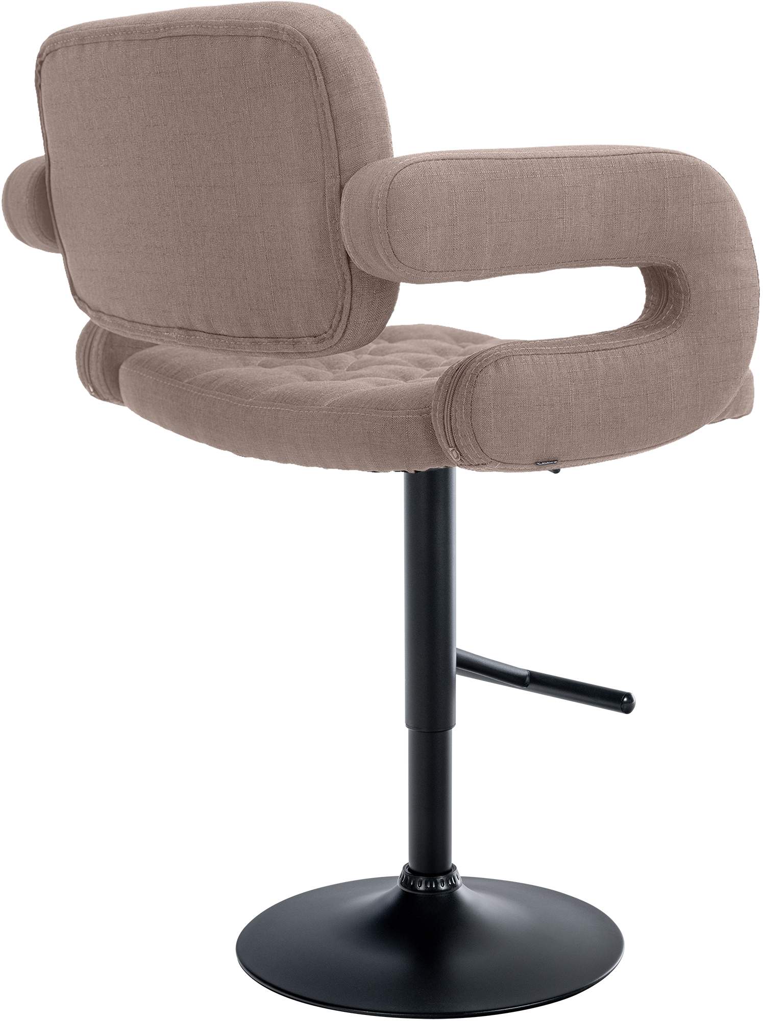 Tabouret de bar Dublin Tissu avec pied en métal
