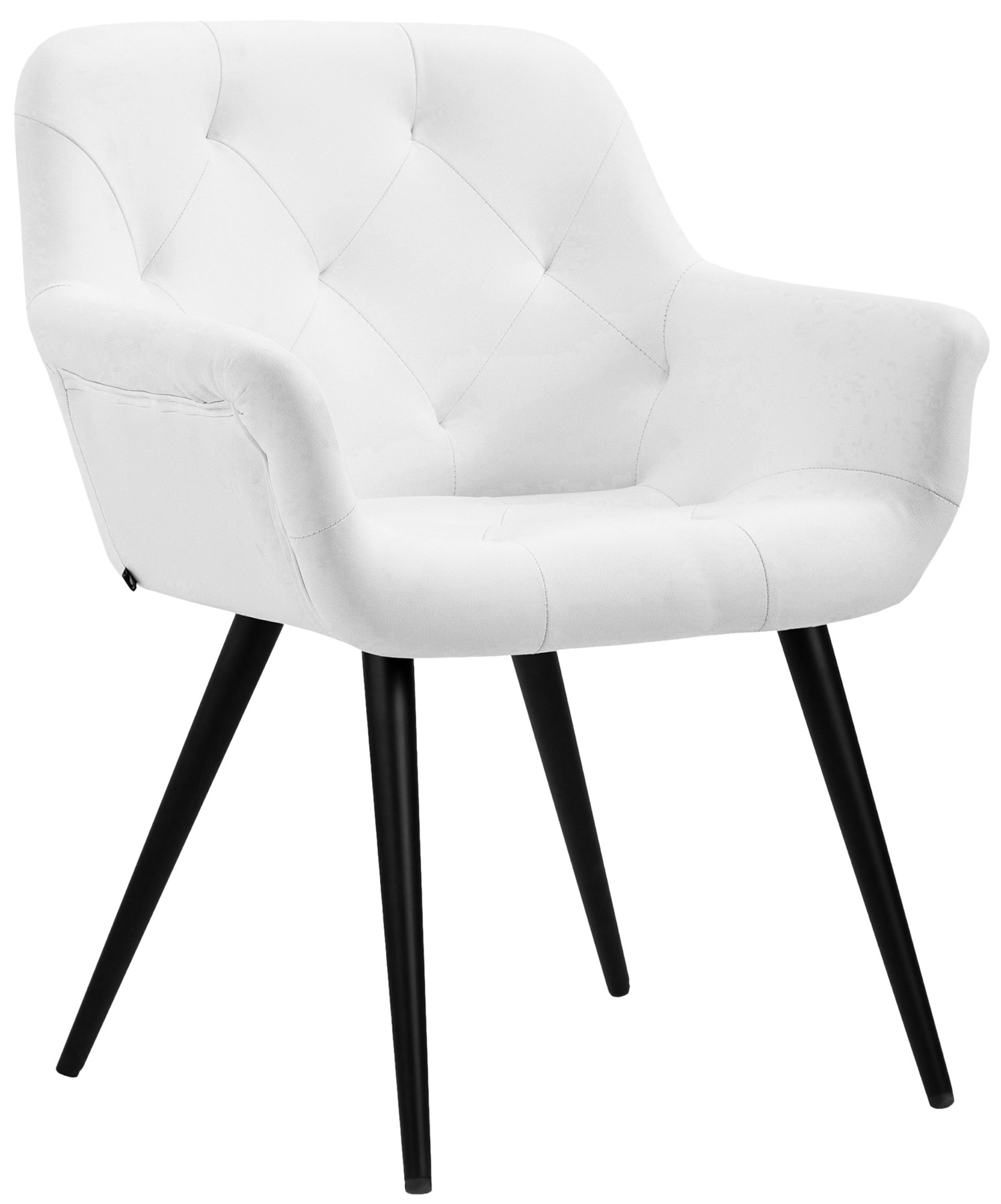 Chaise de salle à manger Langford avec accoudoirs et pieds en métal