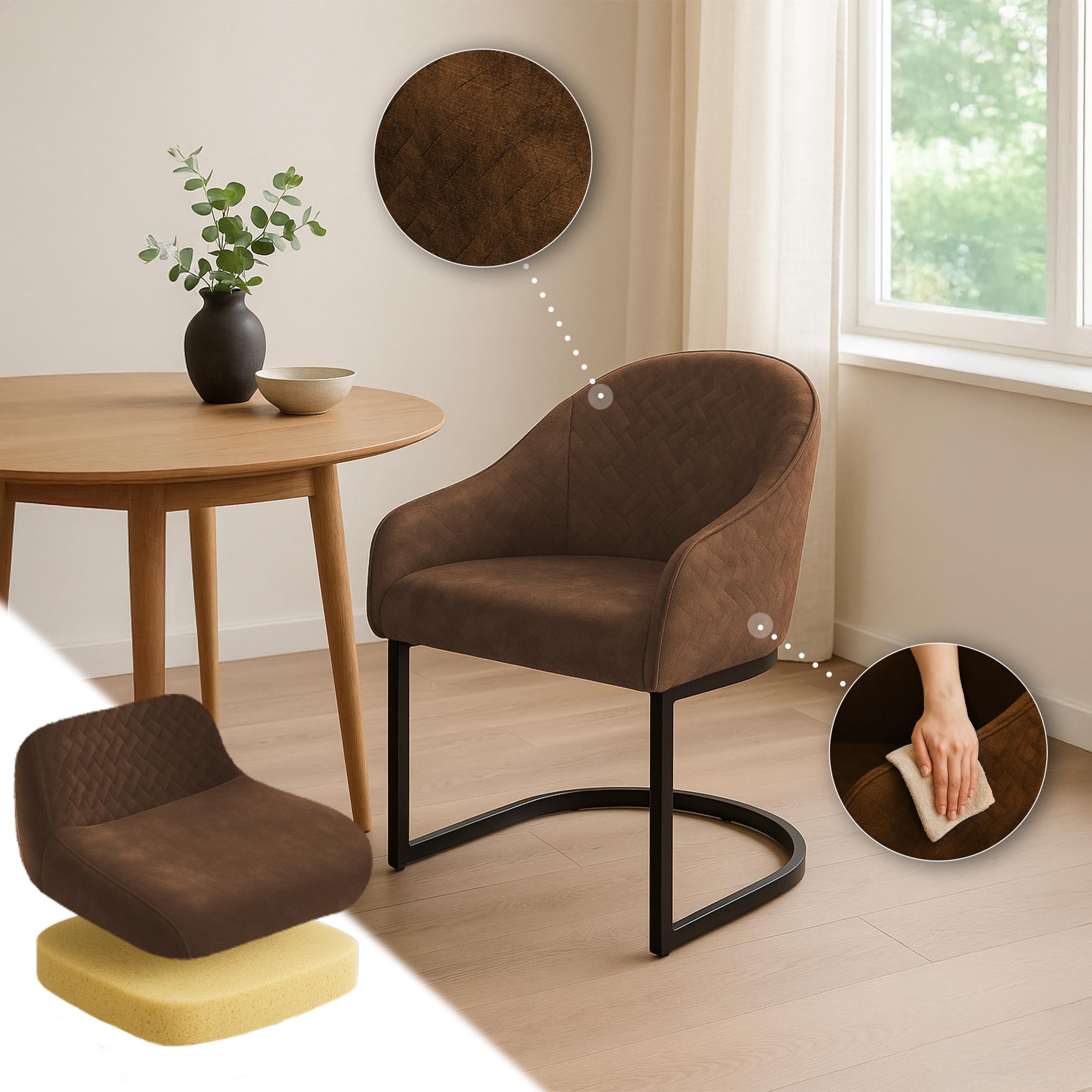 Chaise de salle à manger Jarik velours