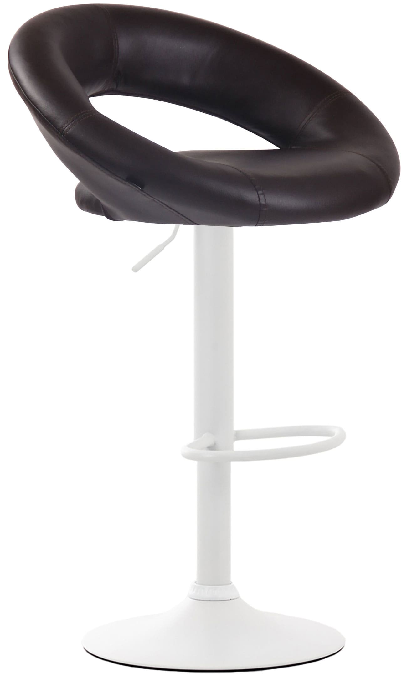 Lot de 2 Tabourets de bar Olinda en similicuir hauteur réglable et siège pivotant