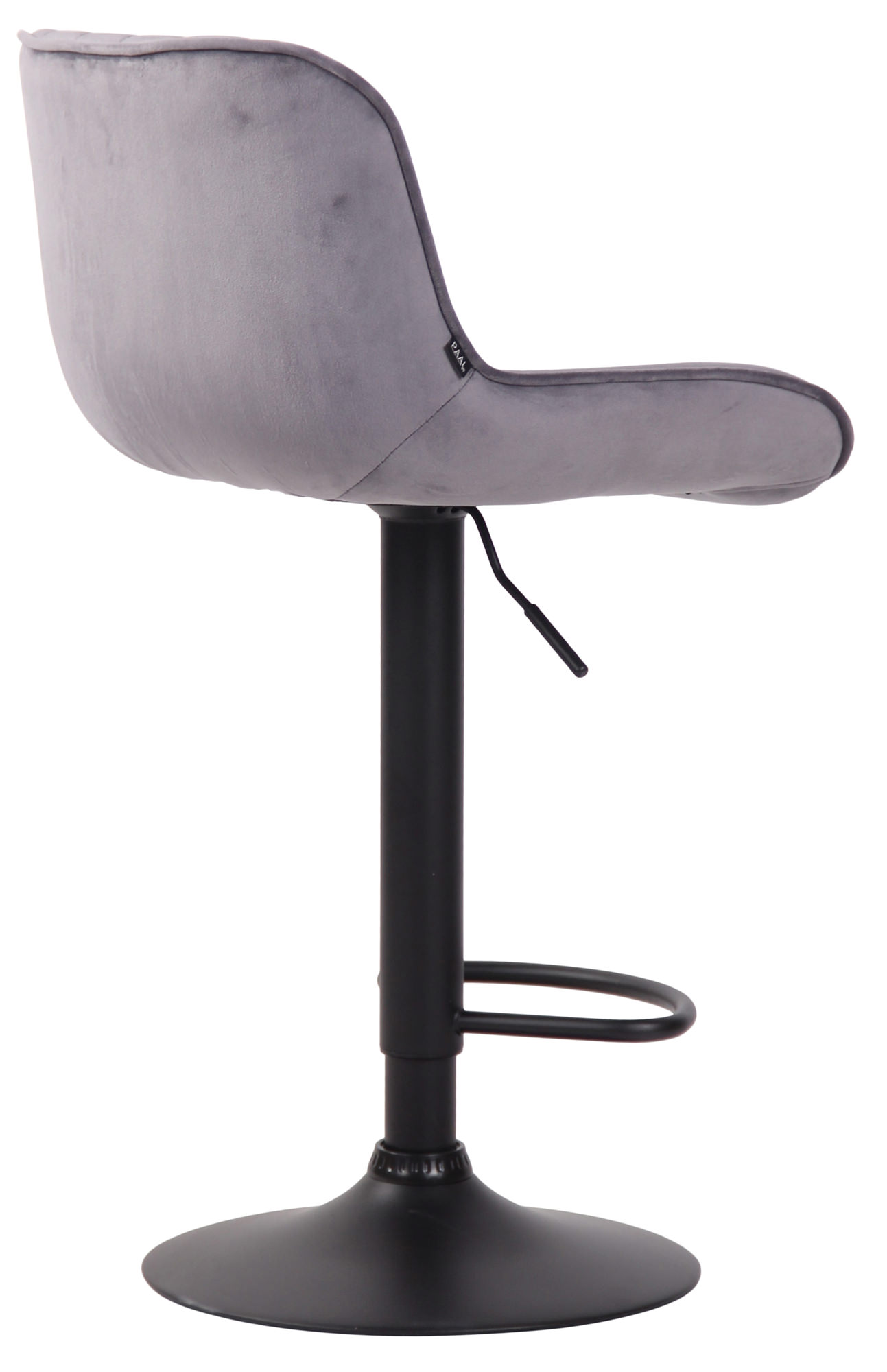 Tabouret de bar Lentini en Velours avec Piètement trompette en Métal