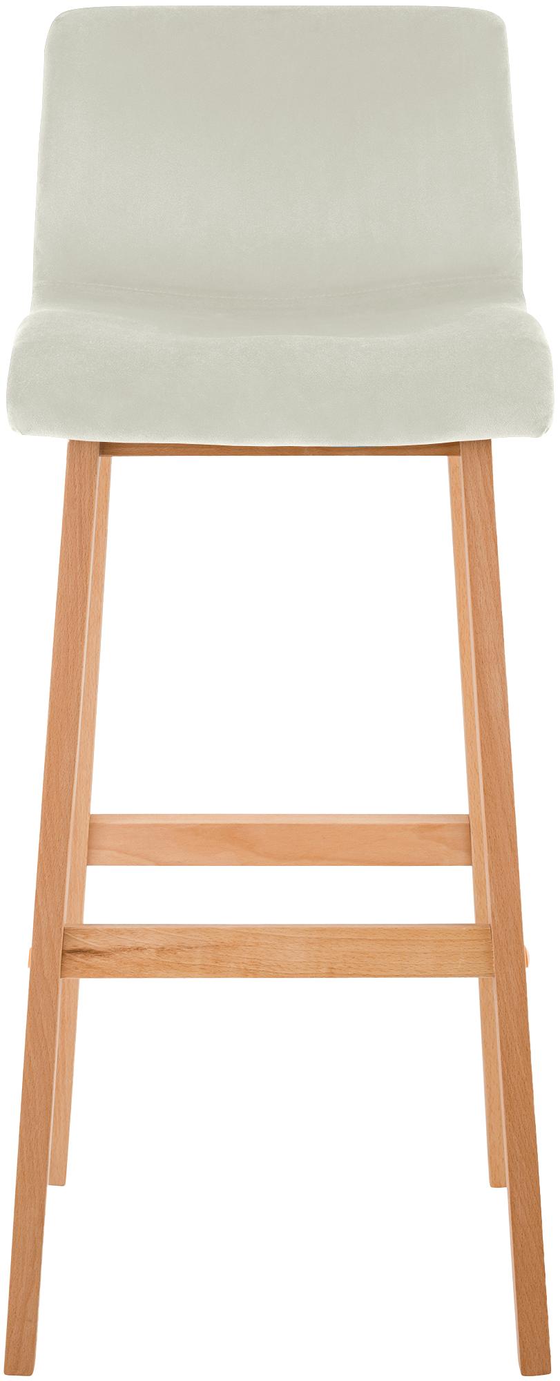 Tabouret de bar Hover velours piètement 4 pieds Natura