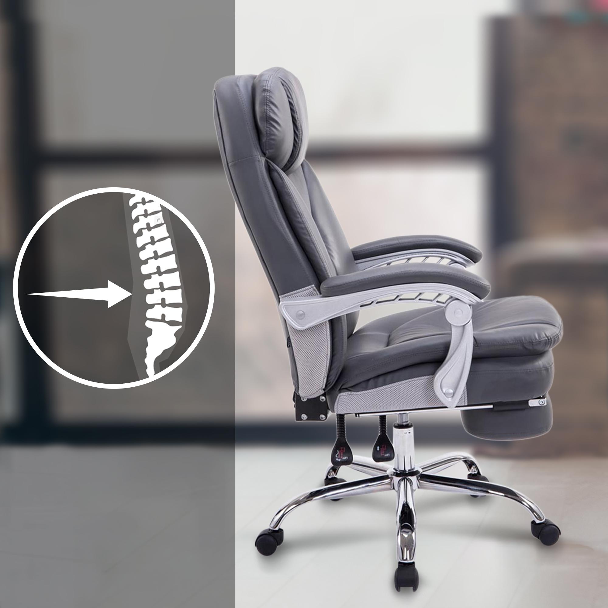 Chaise de bureau XL Troy en similicuir