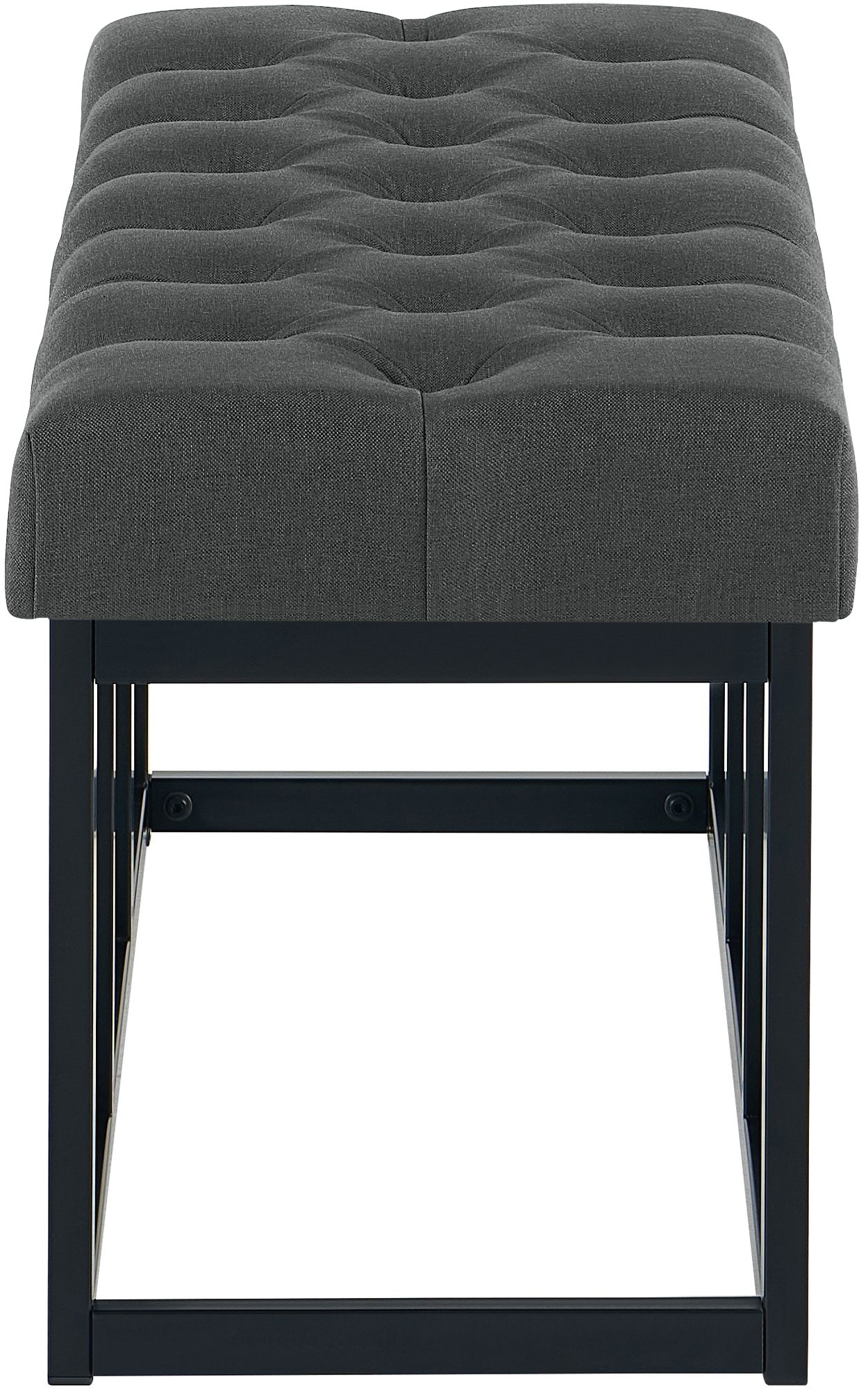 Banc Amun en tissu avec structure noire