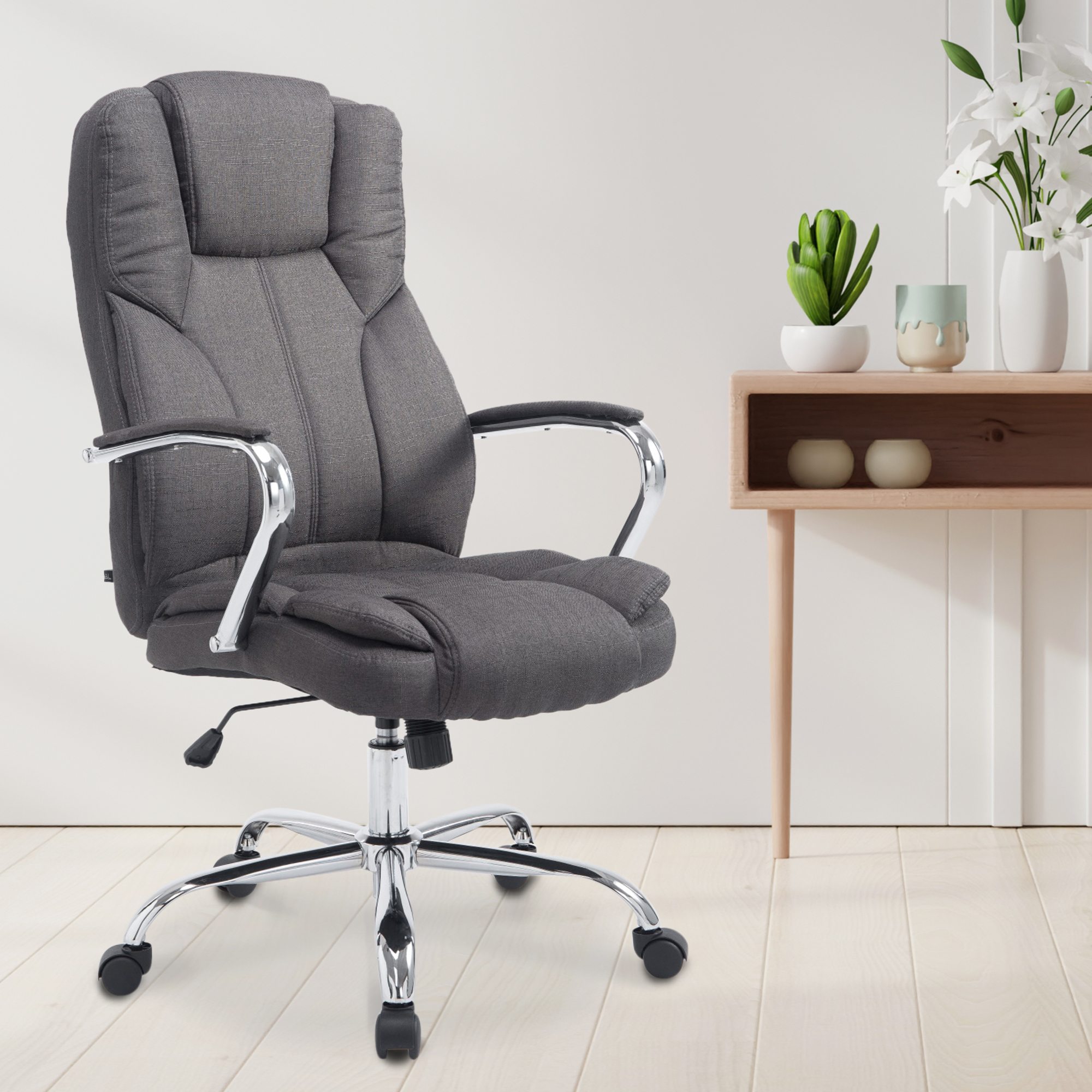 Fauteuil de bureau XXL Xanthos en Tissu capacité de charge de 210 kg