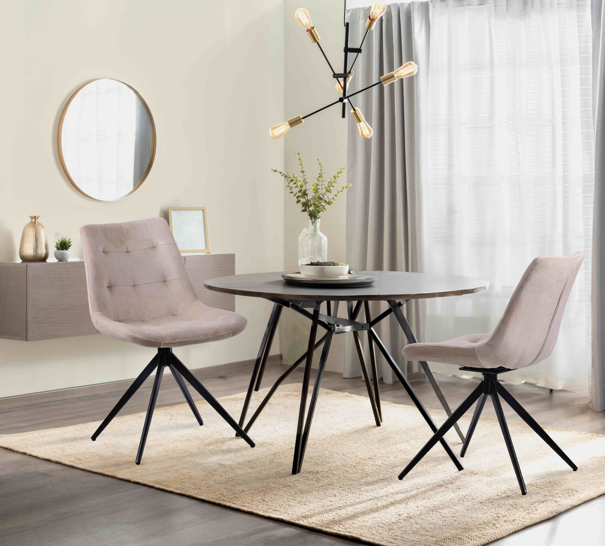 Lot de 2 chaises de salle à manger Merna