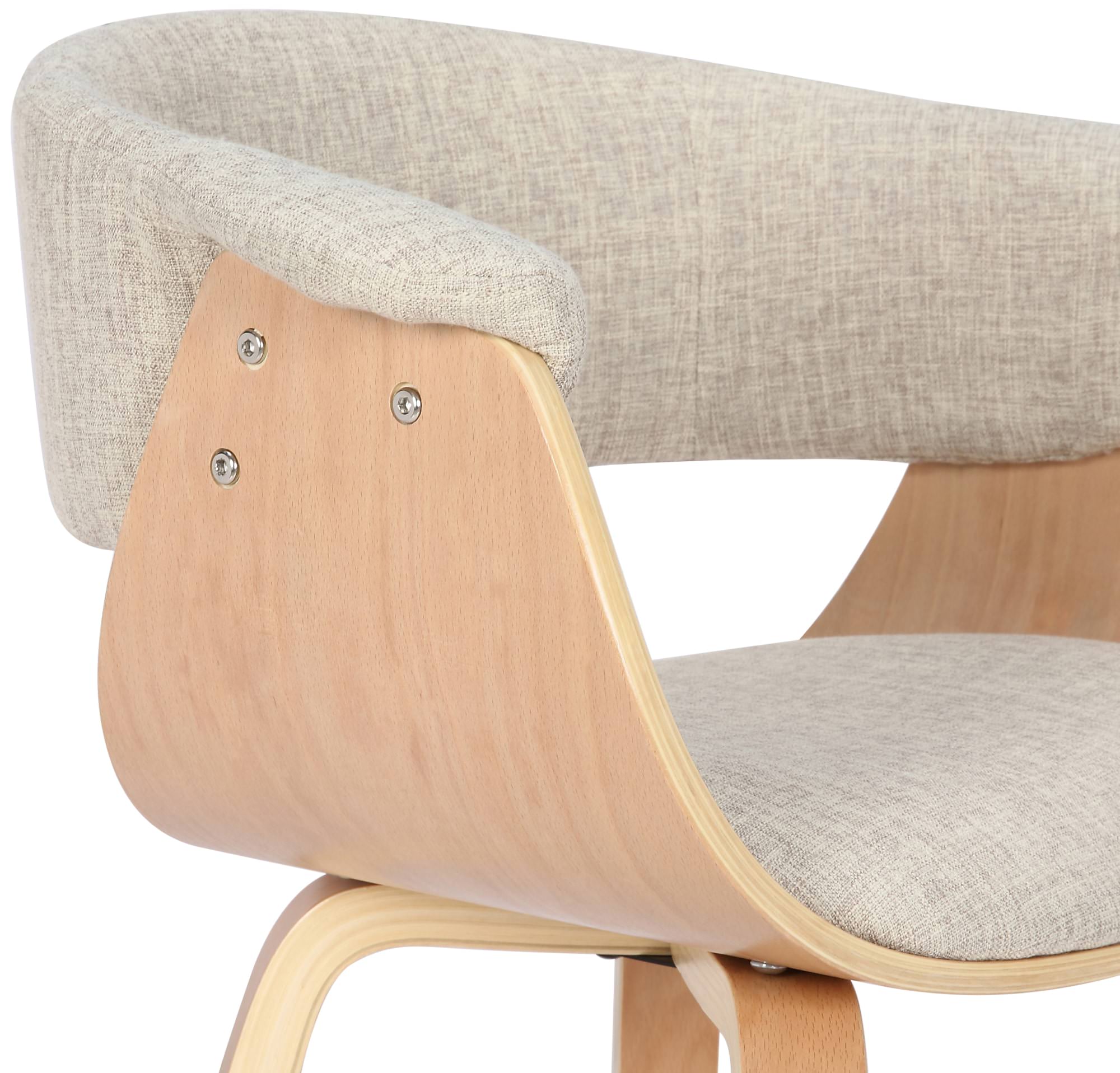 Lot de 2 chaises de salle a manger Bruce en tissu
