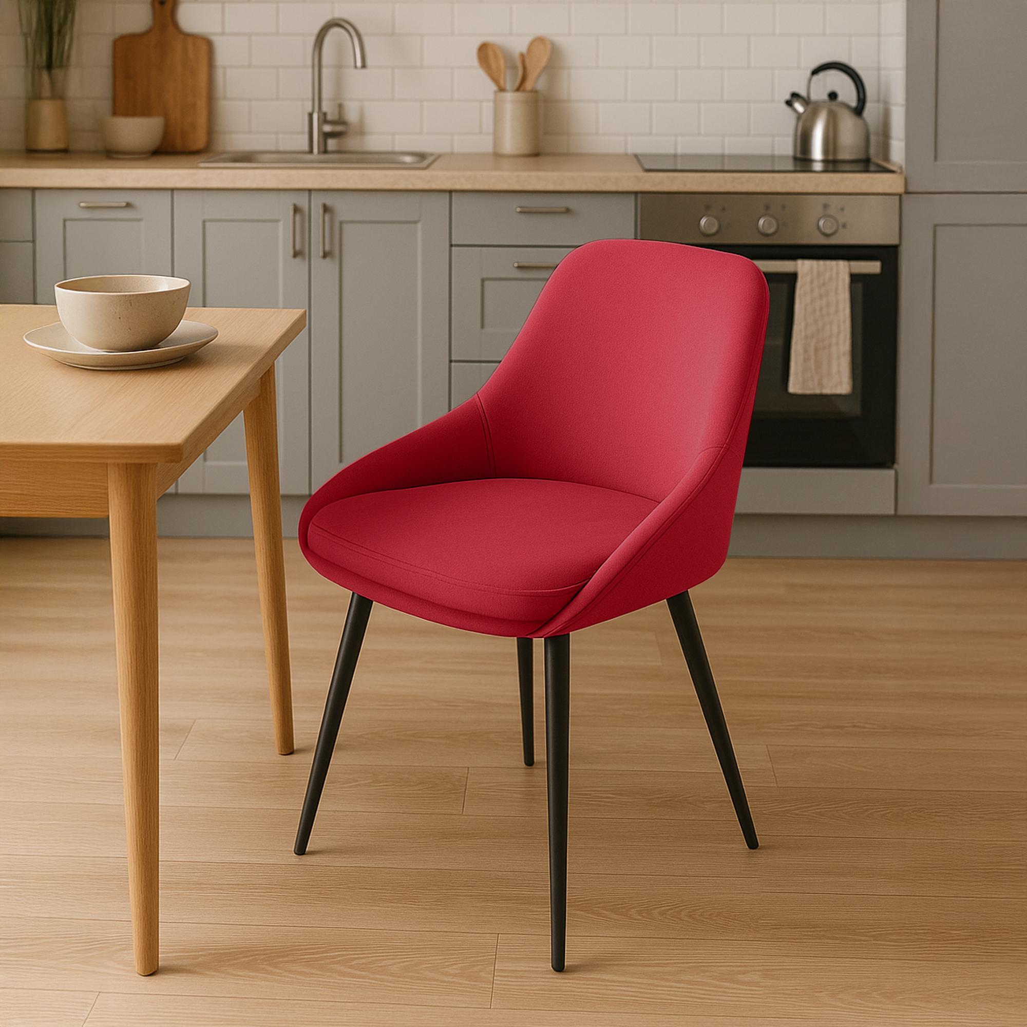 Chaise de salle à manger Elmira velours