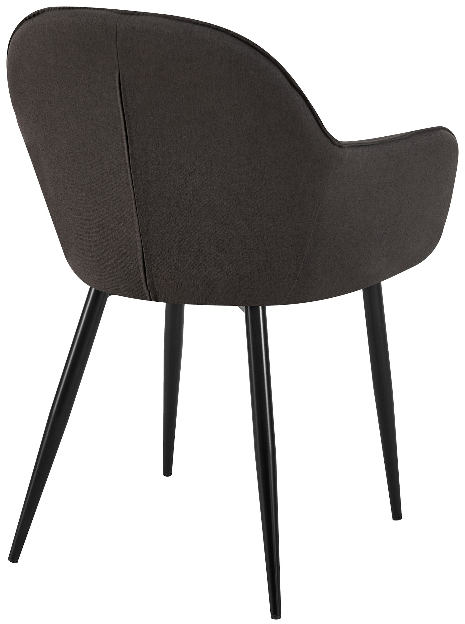 Chaise de salle à manger Boise en Tissu avec Piètement en Métal noir