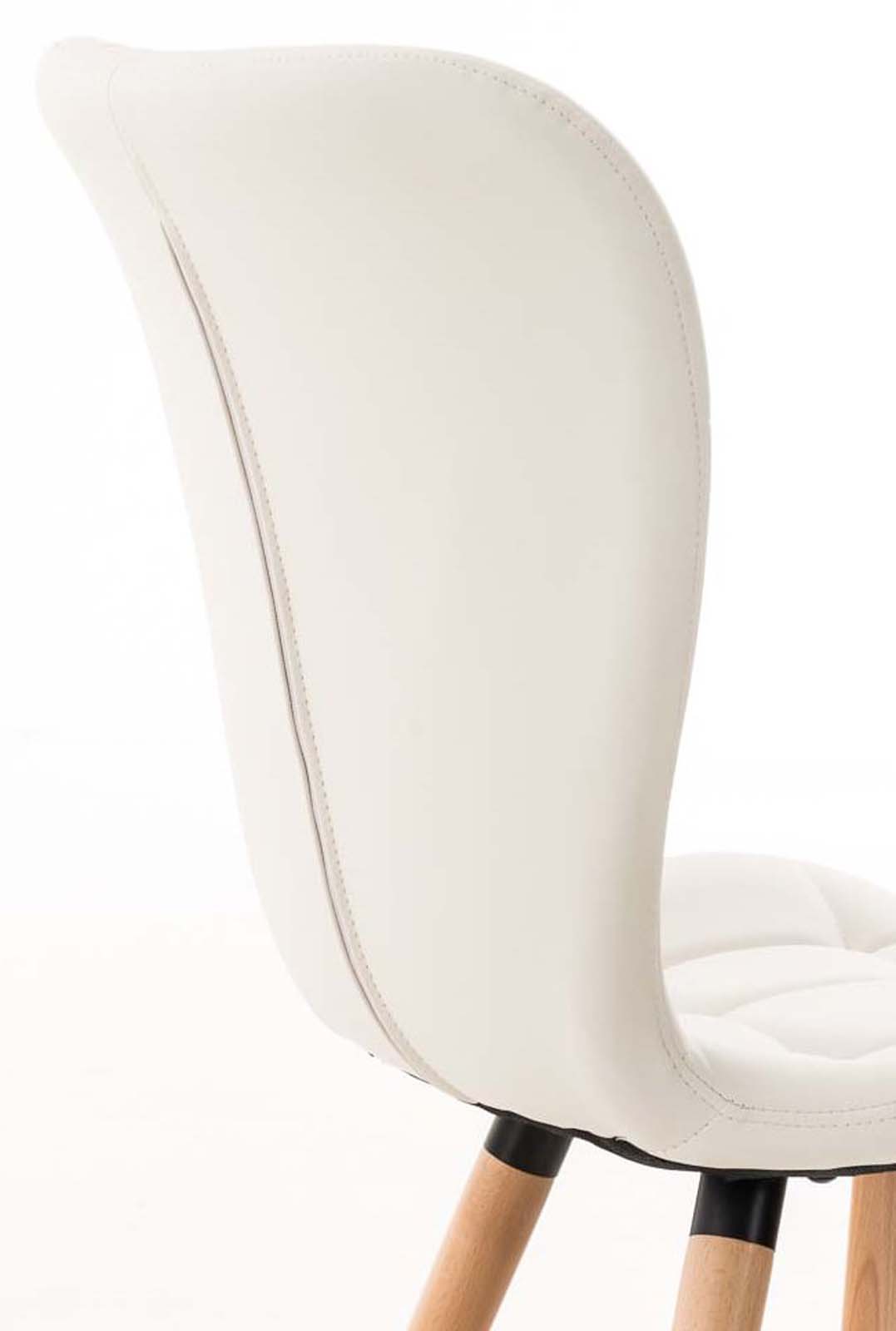 Lot de 4 chaises de salle à manger Elda en similicuir style scandinave