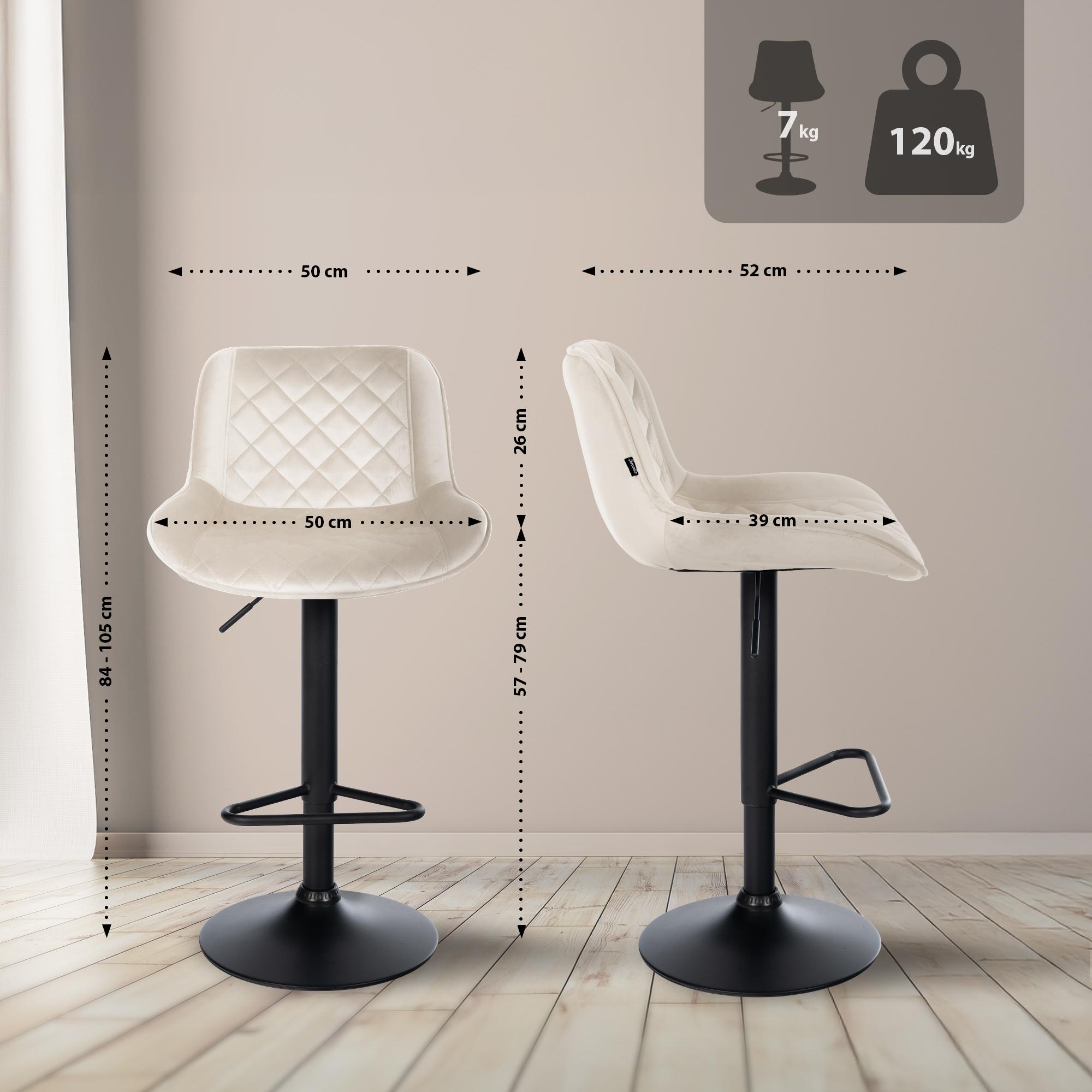Lot de 2 tabourets de bar Kasson
