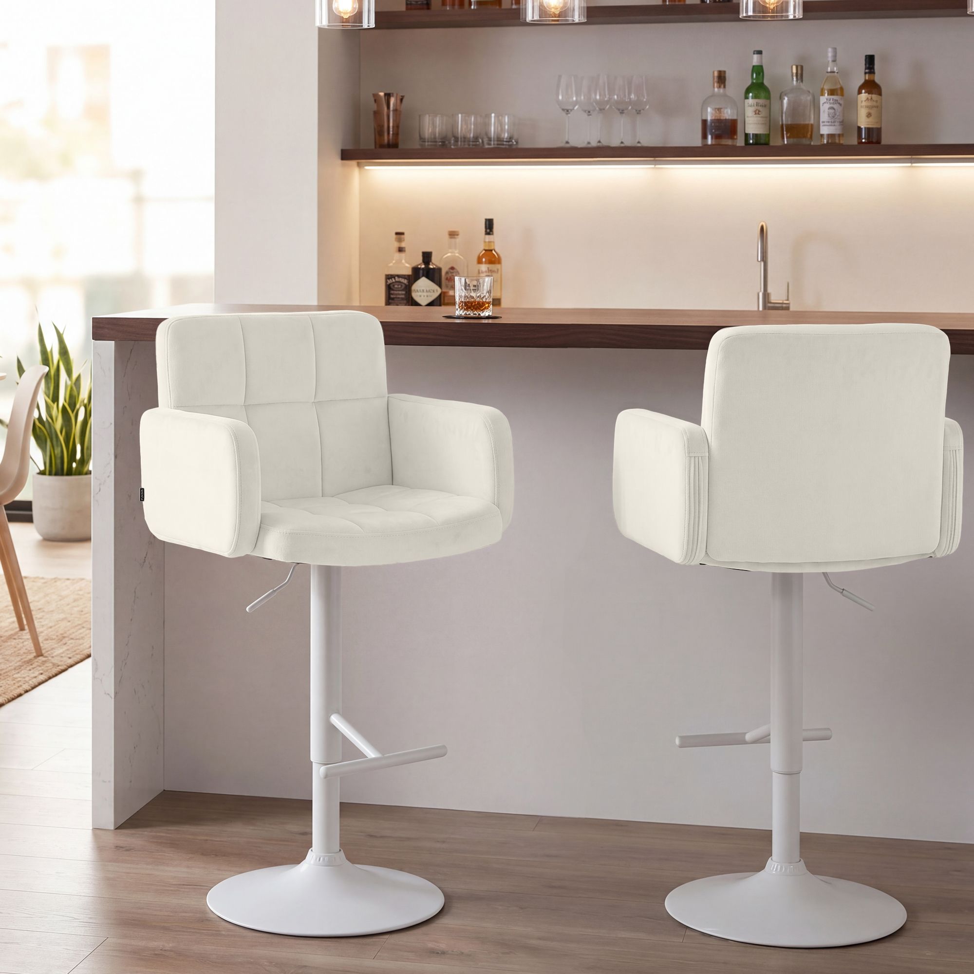 Tabouret de Bar Los Angeles en Velours