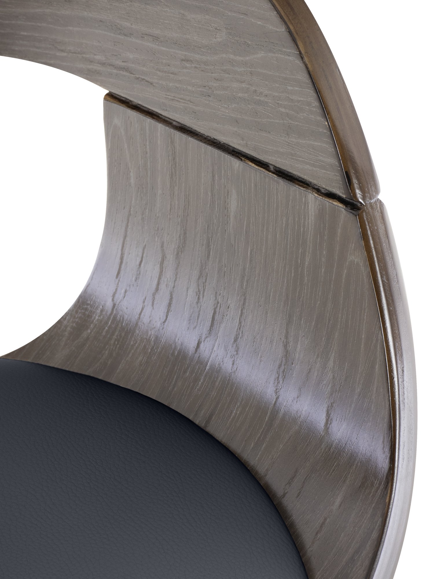 Tabouret de bar Kingston avec Coque en bois Assise en similicuir