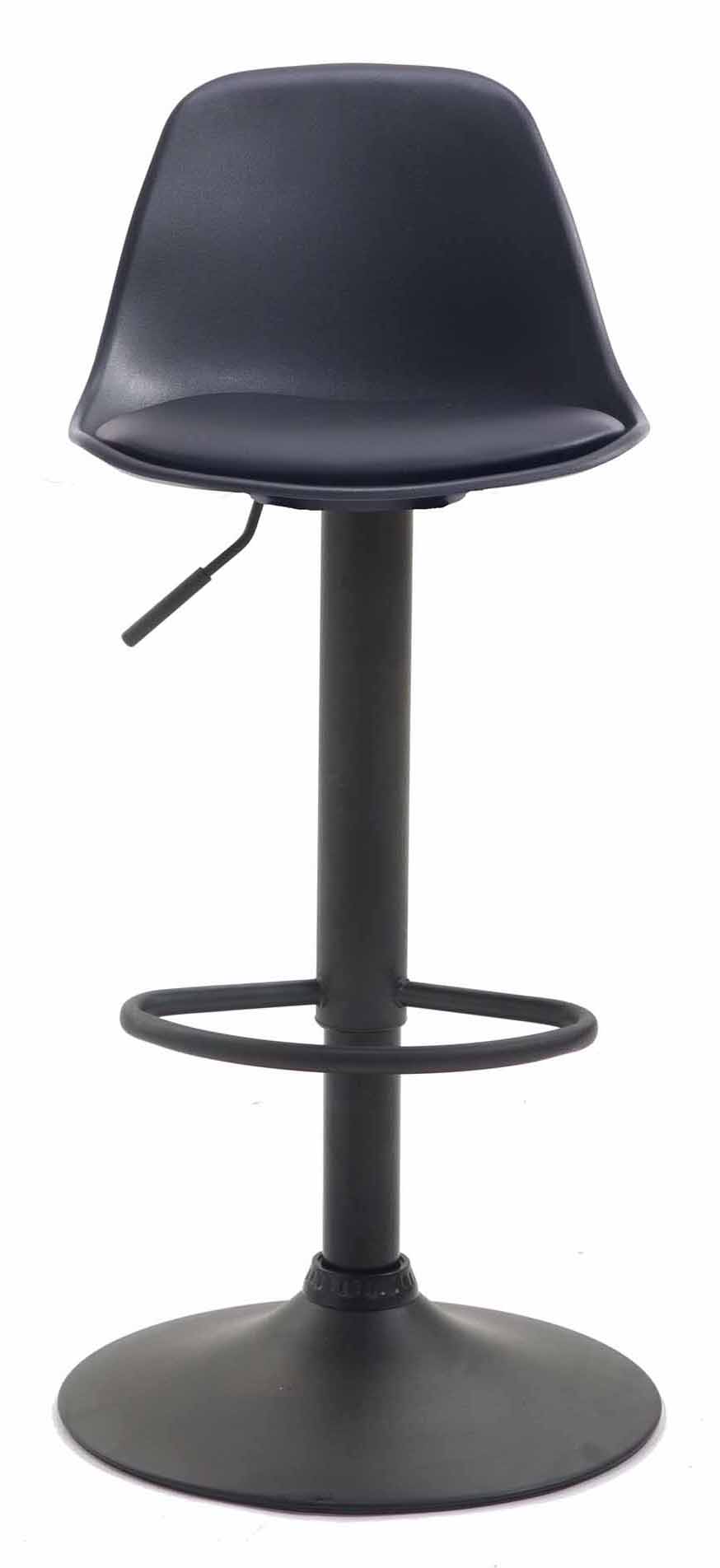 Lot de 2 tabourets de bar Kiel similicuir et coque en plastique