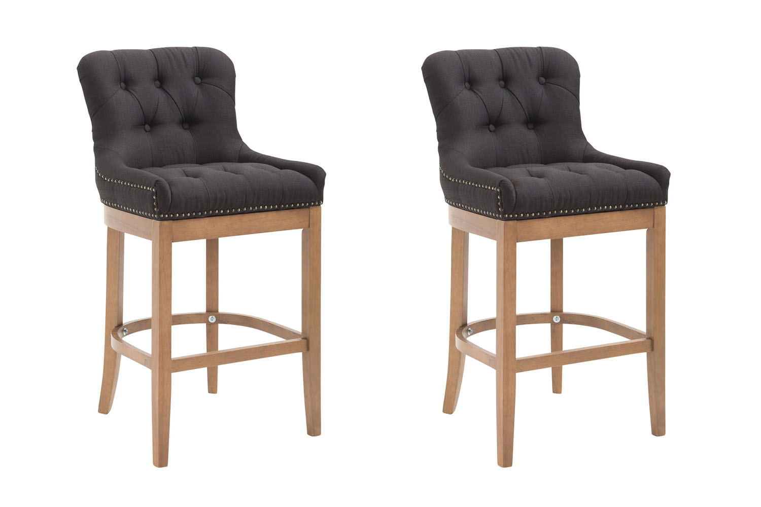 Lot de 2 Tabourets de Bar Lakewood en Tissu