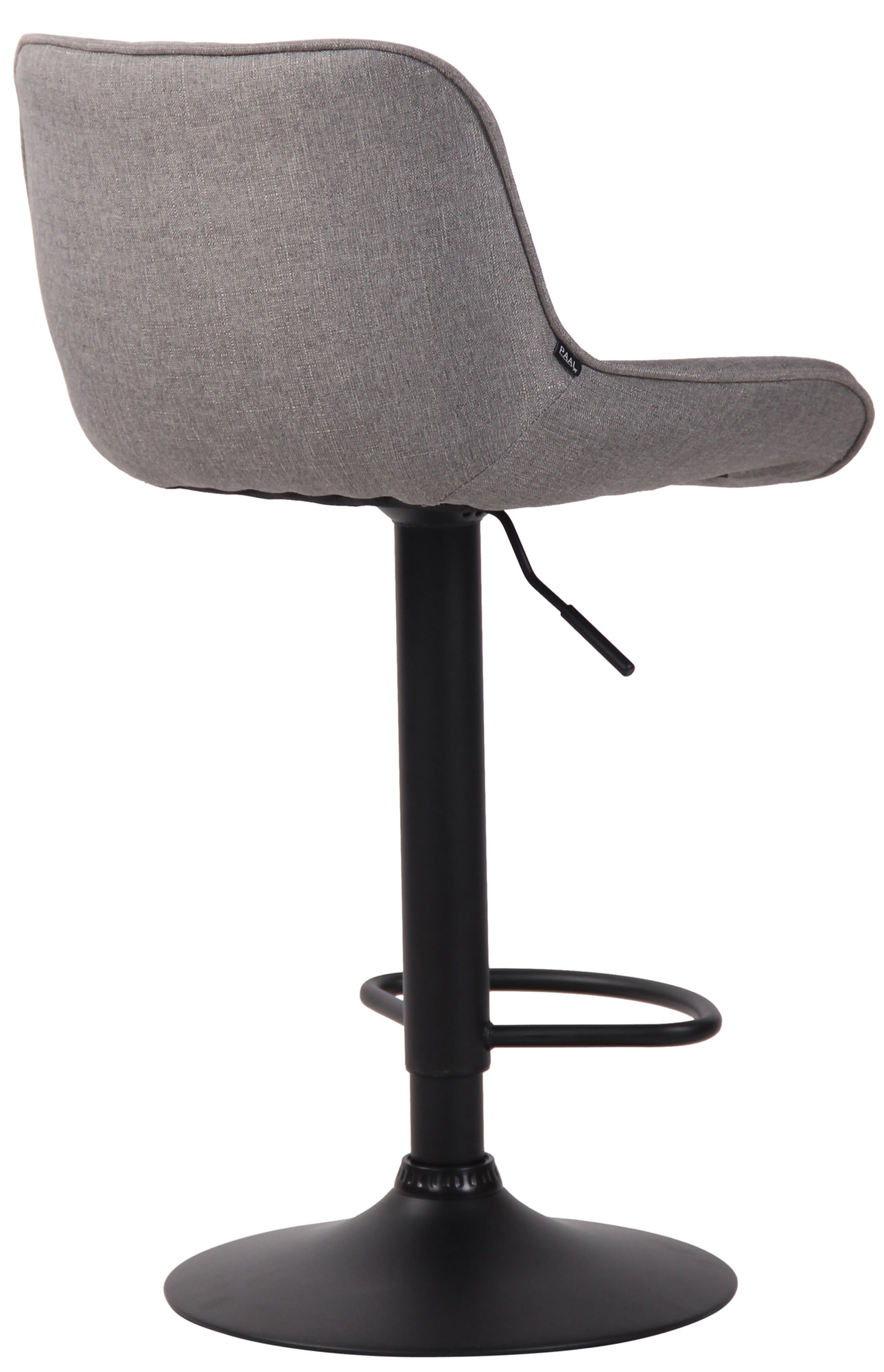 Tabouret de bar Lentini en Tissu avec Piètement trompette en Métal