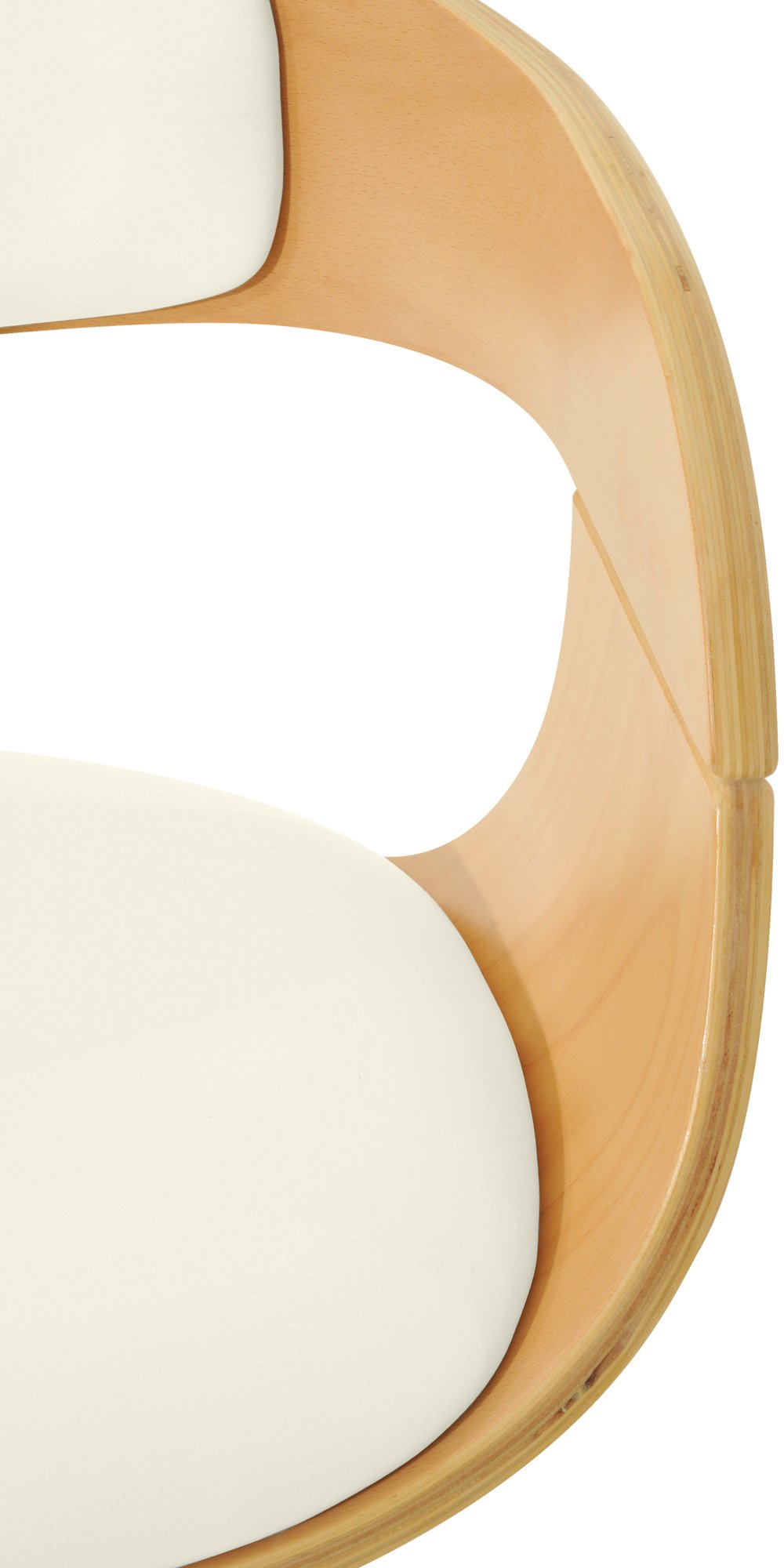 Tabouret de bar Kingston avec Coque en bois Assise en similicuir