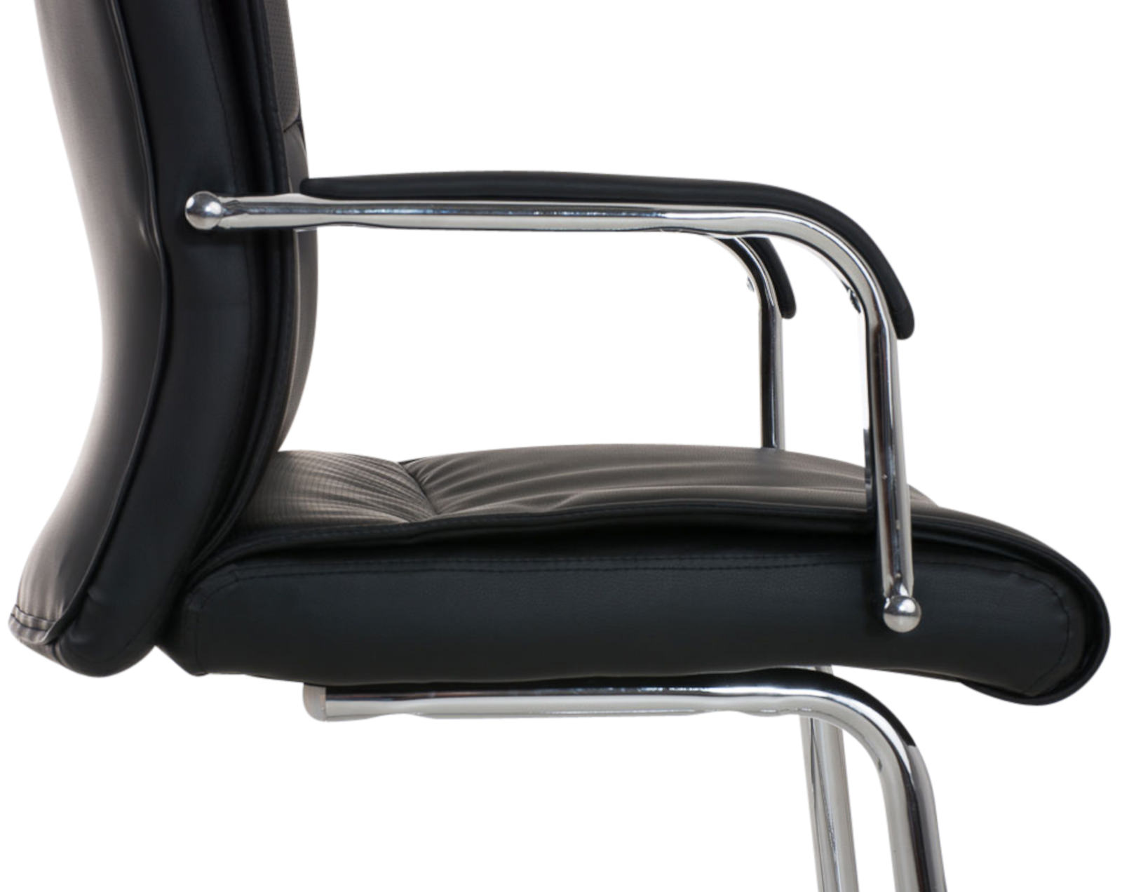 Lot de 2 Chaises Cantilever Caro en Similicuir avec accoudoirs