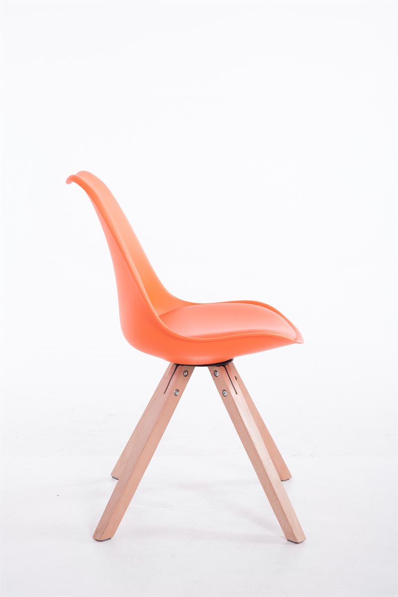 Chaise Toulouse similicuir piétement rond