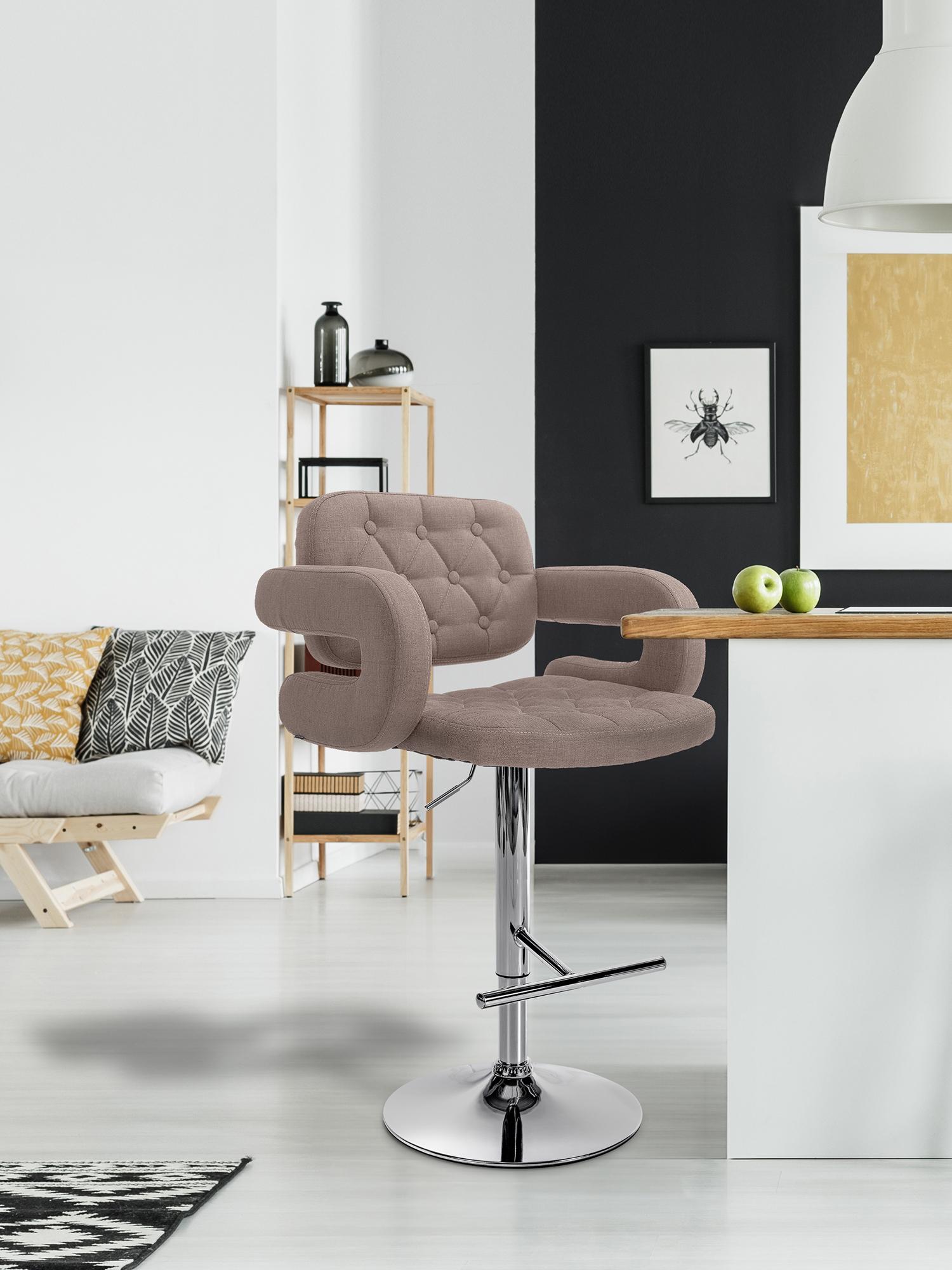 Lot de 2 tabourets de bar Dublin en tissu