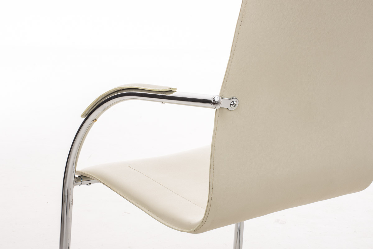 Chaise de visiteur Melina en similicuir