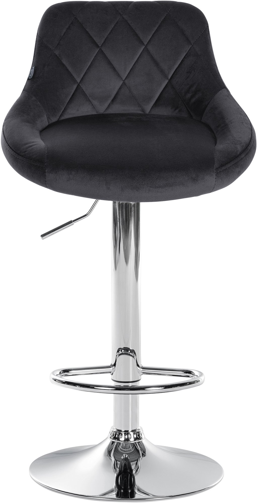 Tabouret de bar Lazio en velours avec pied en métal