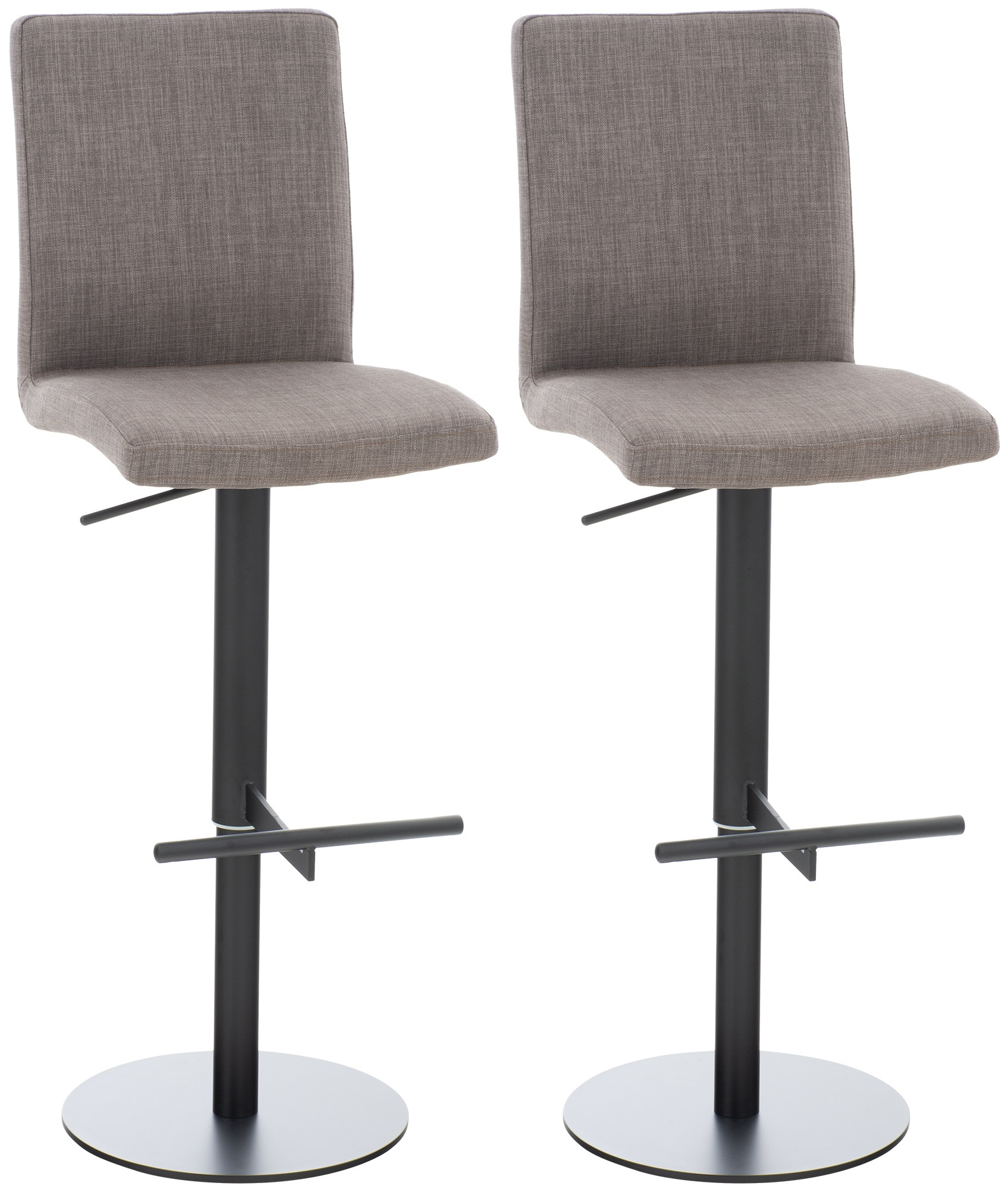 Lot de 2 tabourets de bar Cadiz en tissu