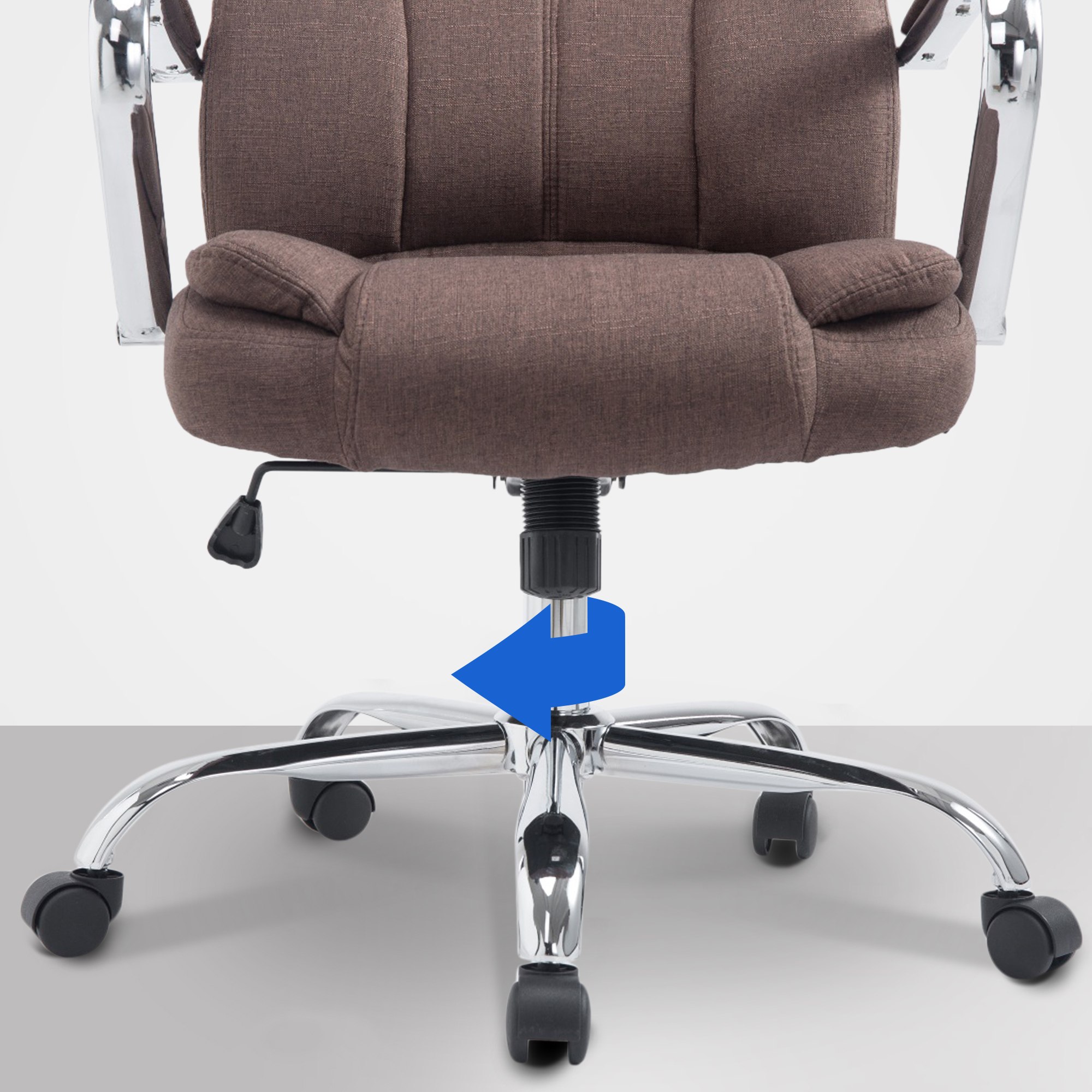 Fauteuil de bureau XXL Xanthos en Tissu capacité de charge de 210 kg
