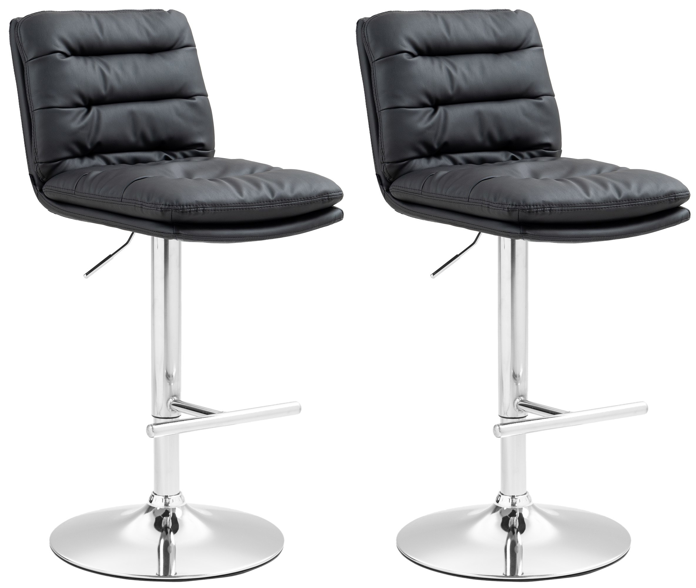 Lot de 2 tabourets de bar Damar en similicuir
