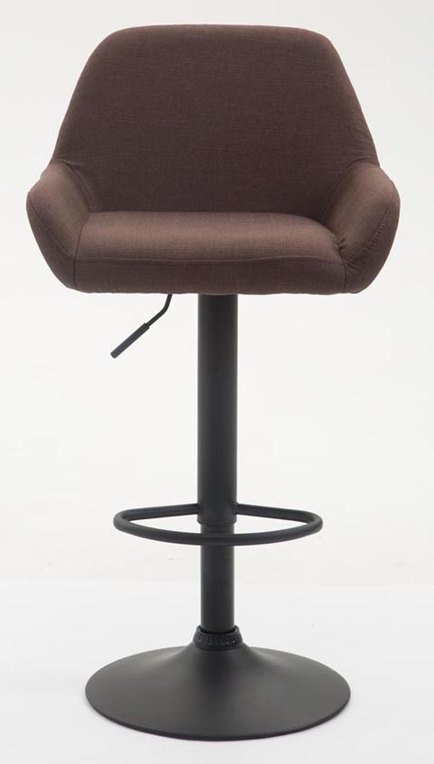 Tabouret de bar Braga tissu avec pied en métal
