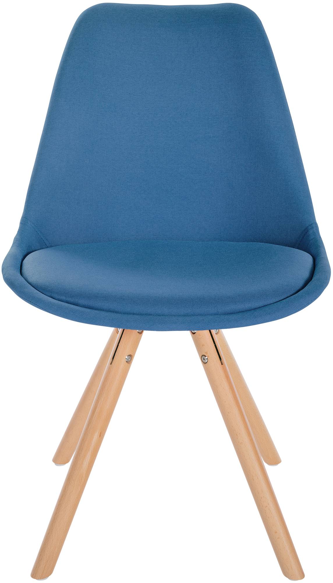 Lot de 4 chaises de salle à manger Sofia en tissu Pieds en bois