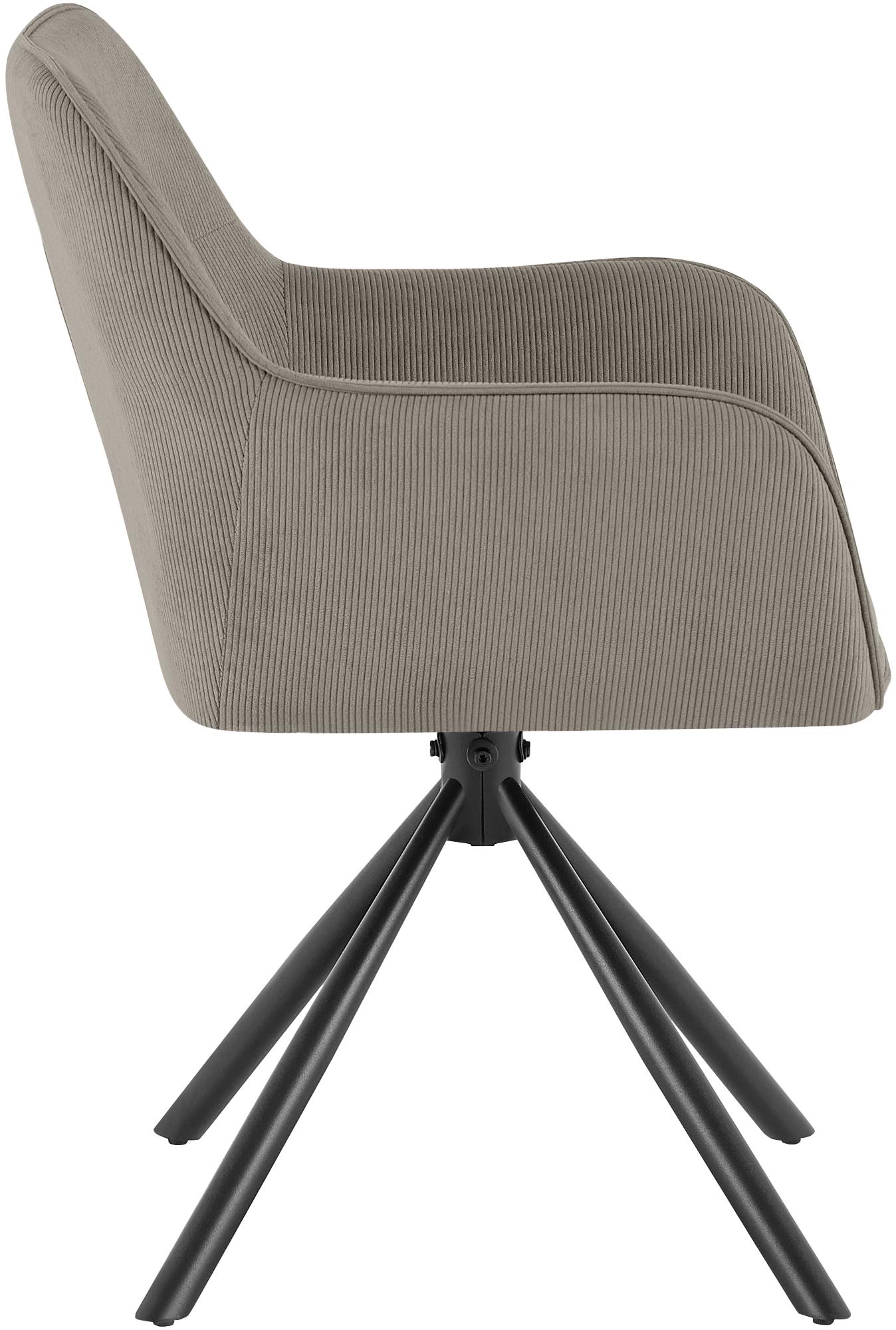 Chaise de salle à manger Tipton en velours côtelé