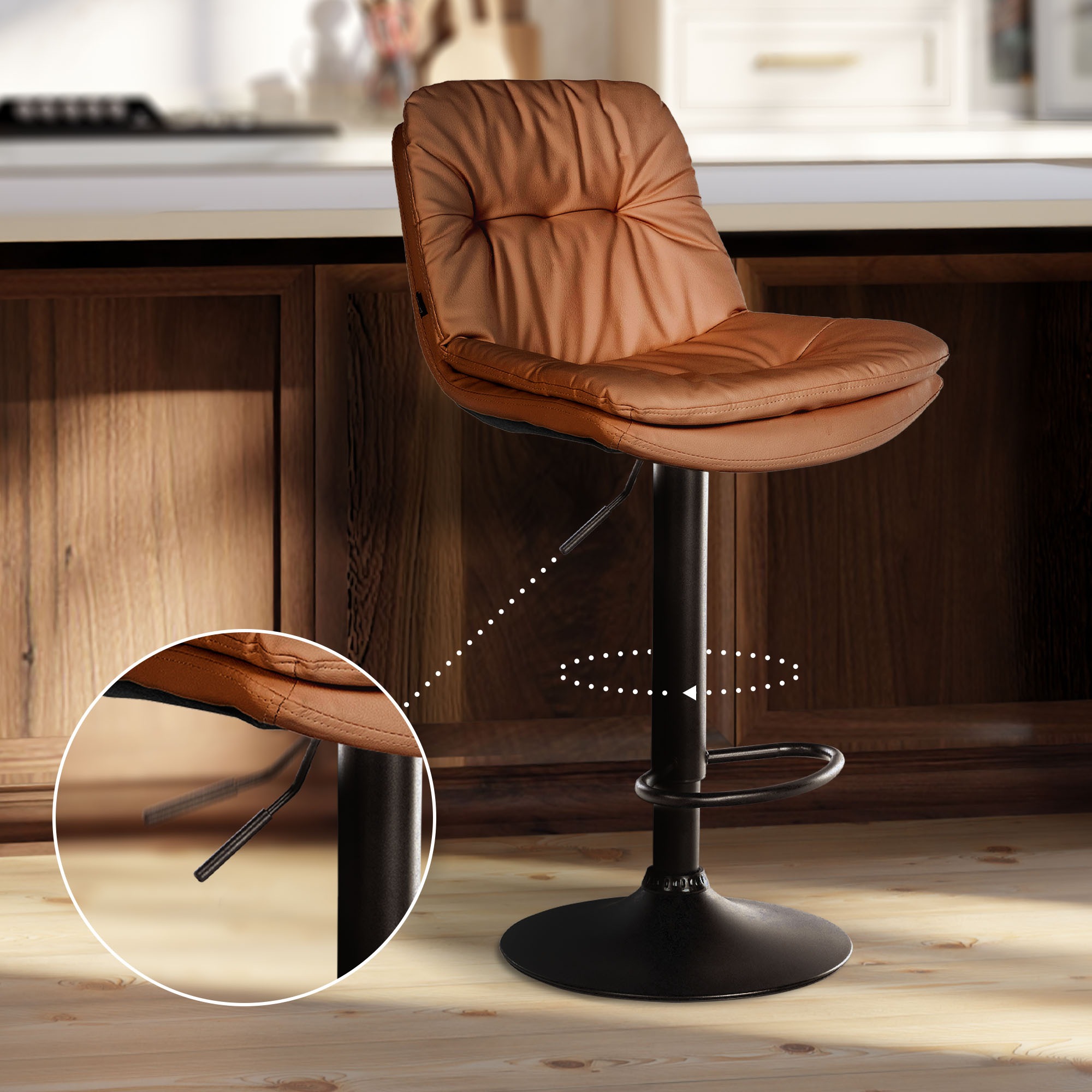 Tabouret de bar Laurel similicuir