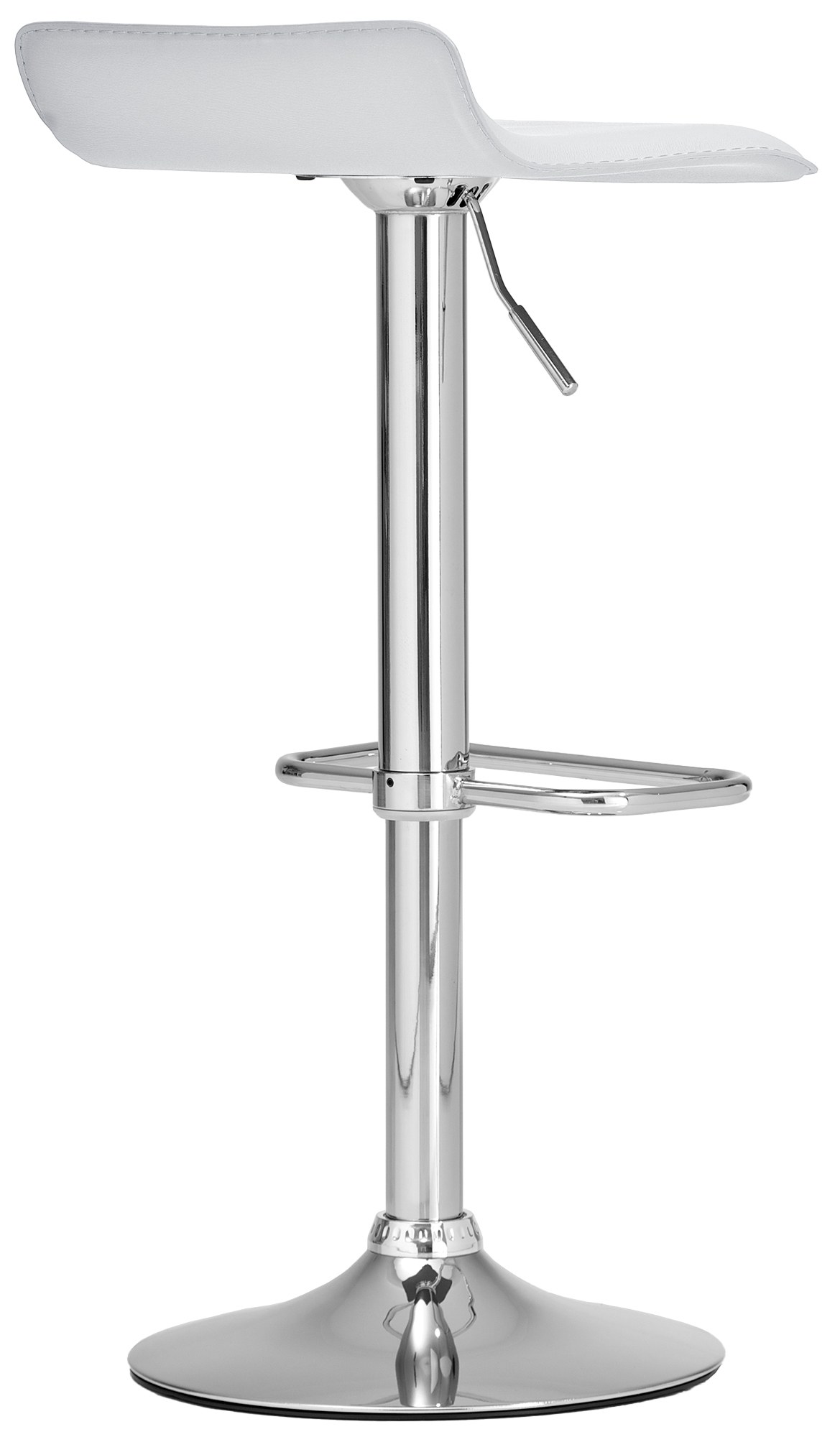 Tabouret de bar Dyn en similicuir avec pied en métal