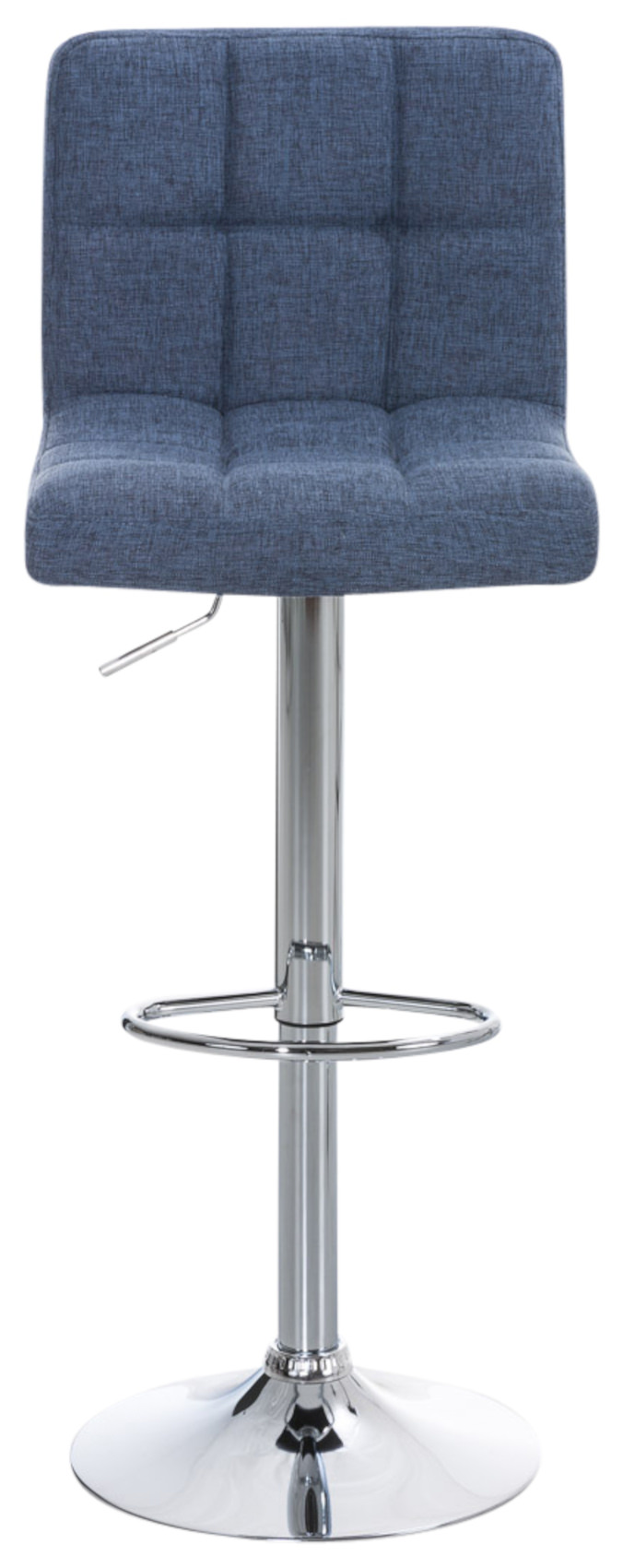 Lot de 2 Tabourets de bar Peru en Tissu Piètement Métal Pivotant et Ajustable