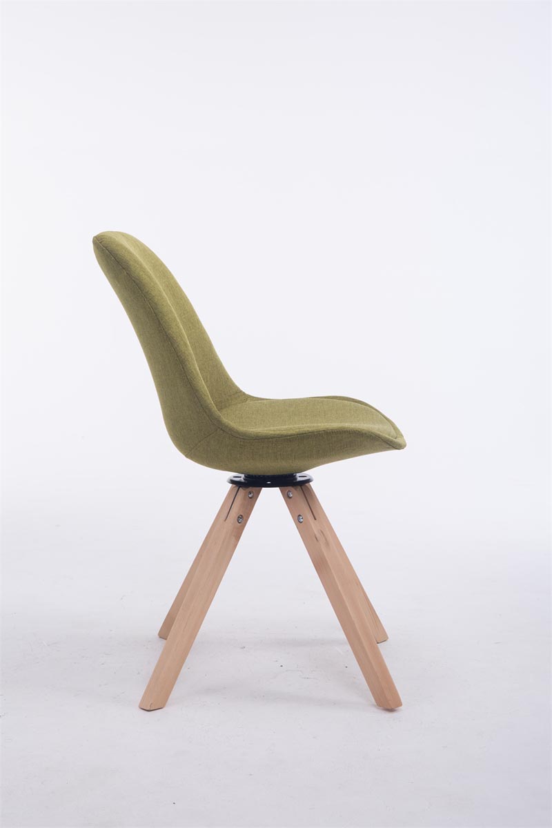 Chaise de salle à manger Troyes Pivotante en Tissu Piètement Carré